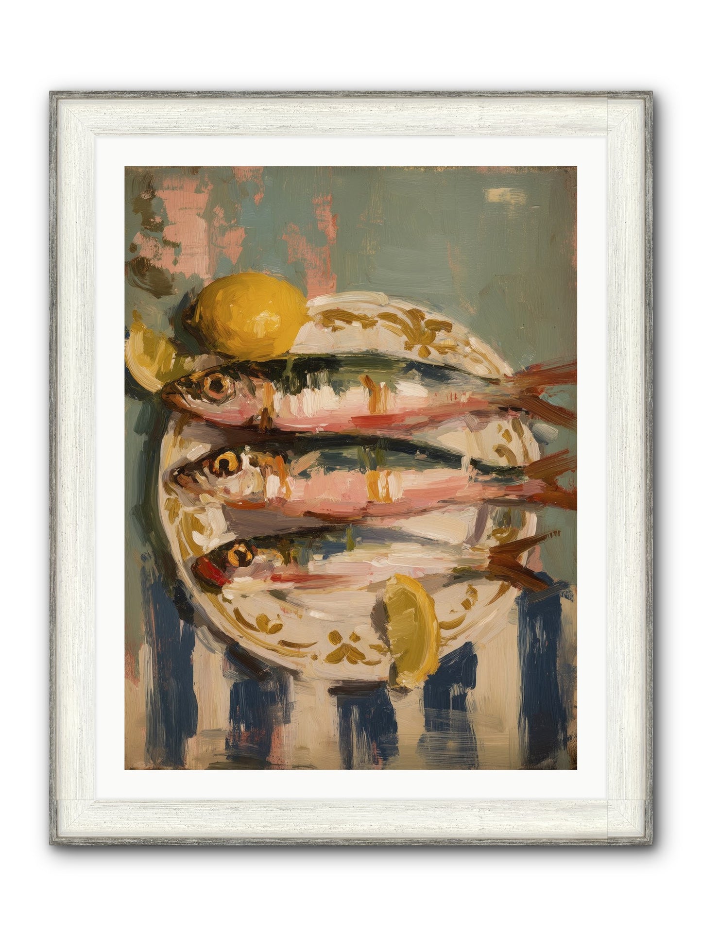 French Shore Framed Print - Driftwood White 30x40
