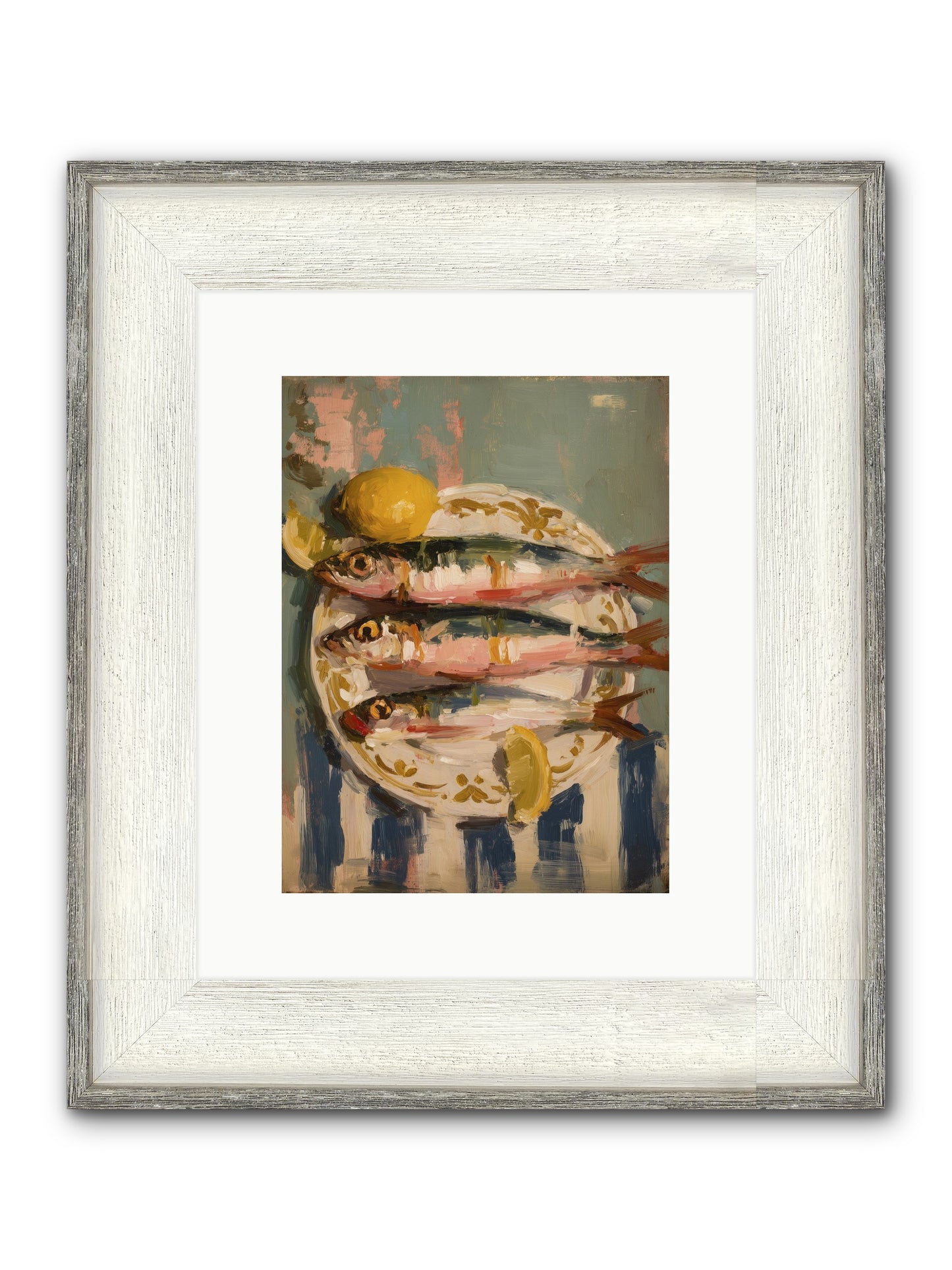 French Shore Framed Print - Driftwood White 9x12