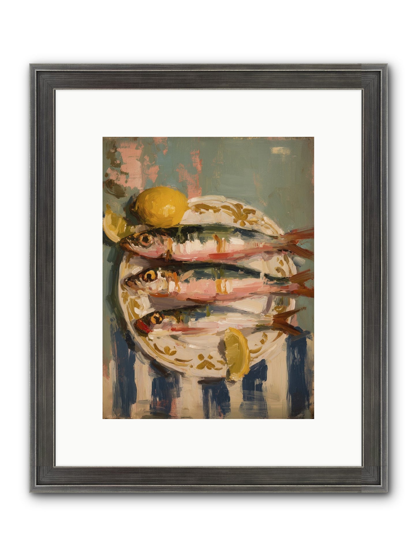 French Shore Framed Print - Slimwoods Black/Silver 9x12