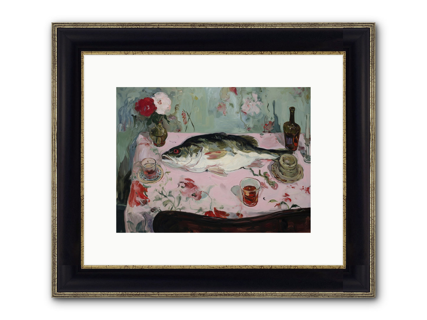 Fresh From Brittany Coast Framed Print - Black & Gold 12x9