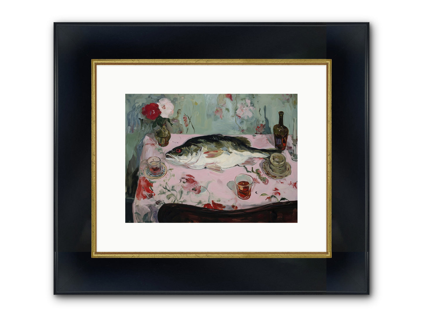 Fresh From Brittany Coast Framed Print - Wide Black w/Gold 12x9