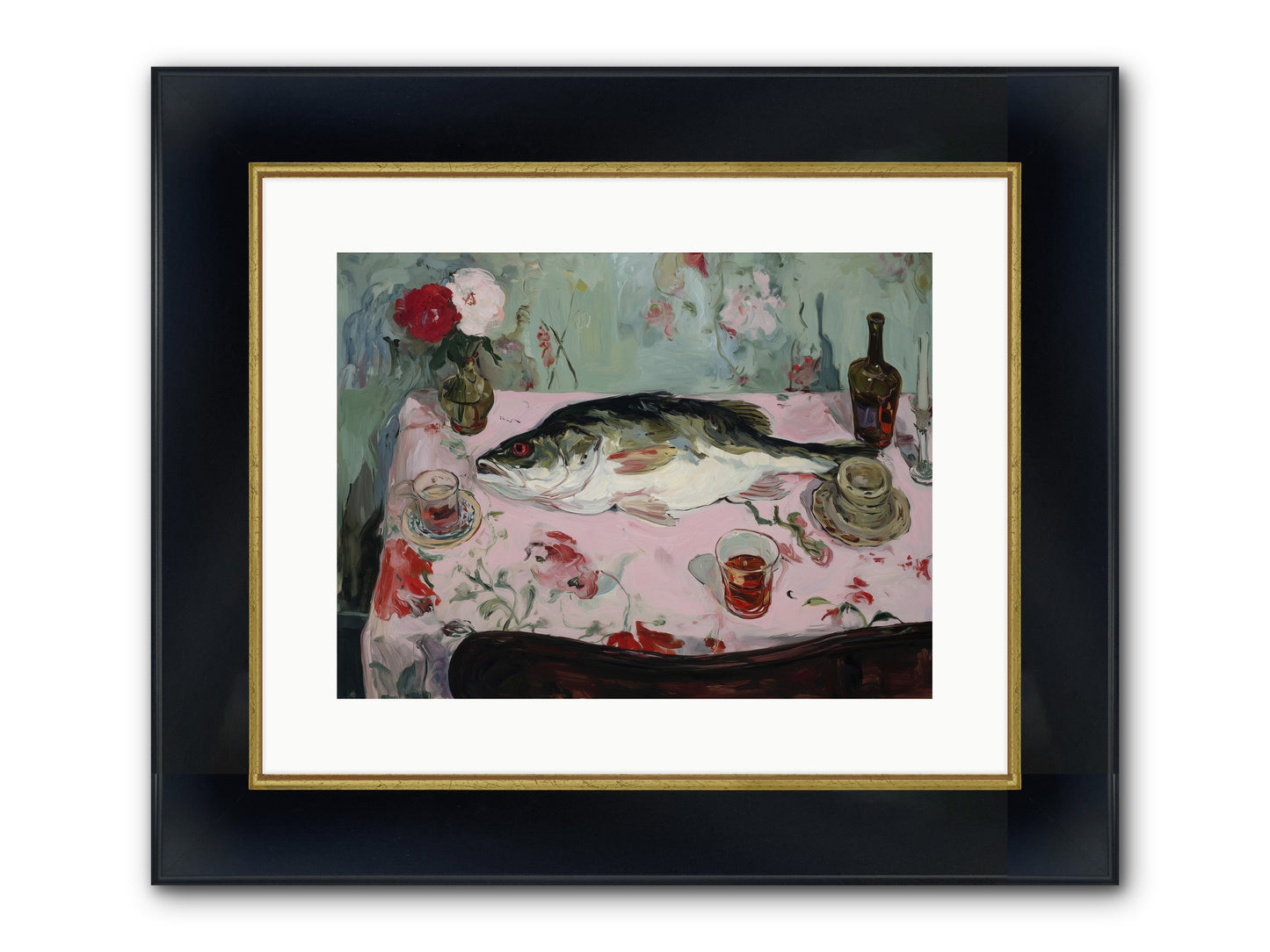Fresh From Brittany Coast Framed Print - Wide Black w/Gold 16x12