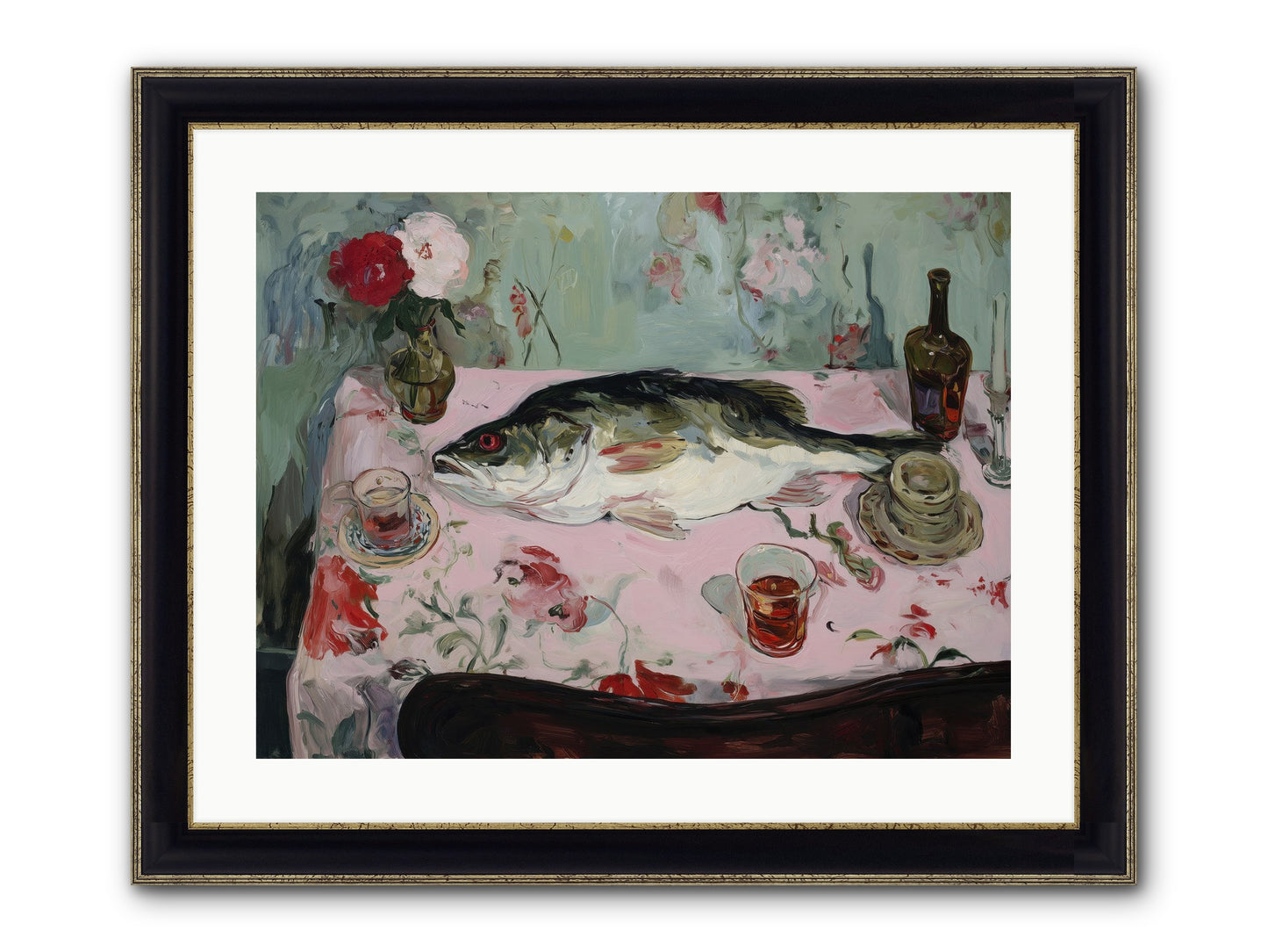 Fresh From Brittany Coast Framed Print - Black & Gold 24x18