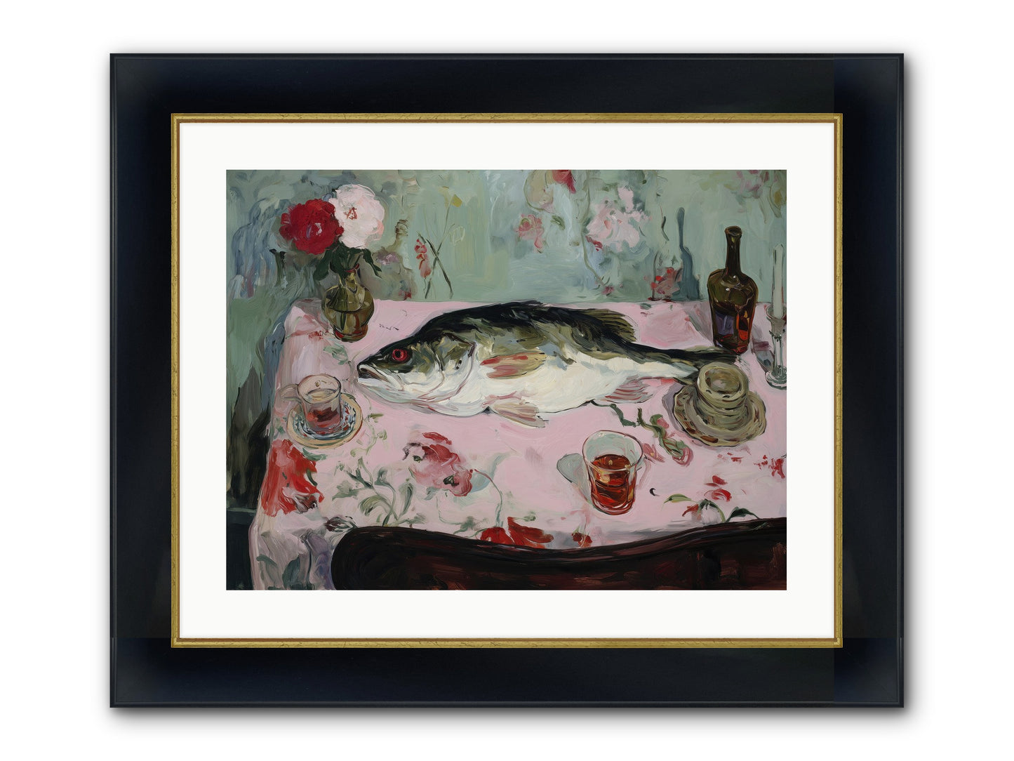 Fresh From Brittany Coast Framed Print - Wide Black w/Gold 24x18