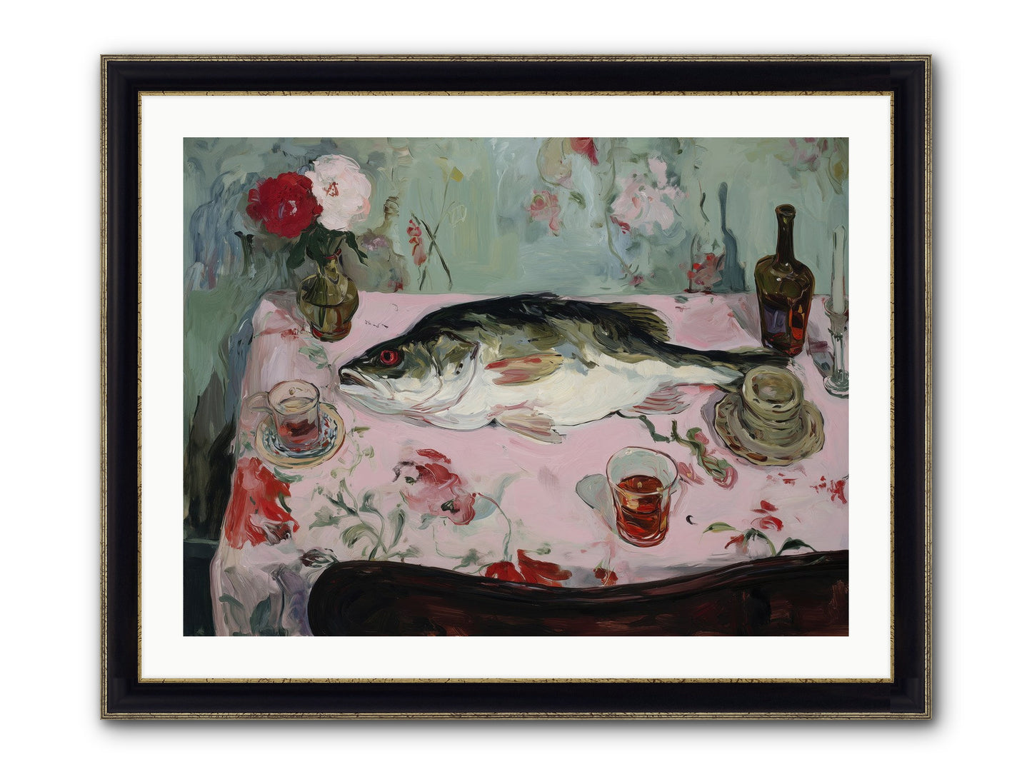 Fresh From Brittany Coast Framed Print - Black & Gold 32x24