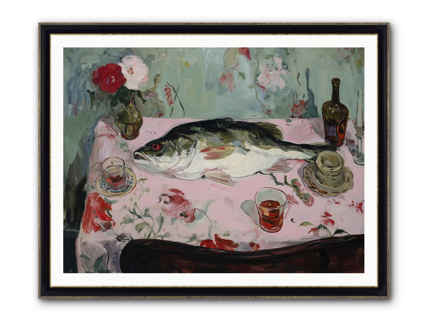 Fresh From Brittany Coast Framed Print - Black & Gold 48x36