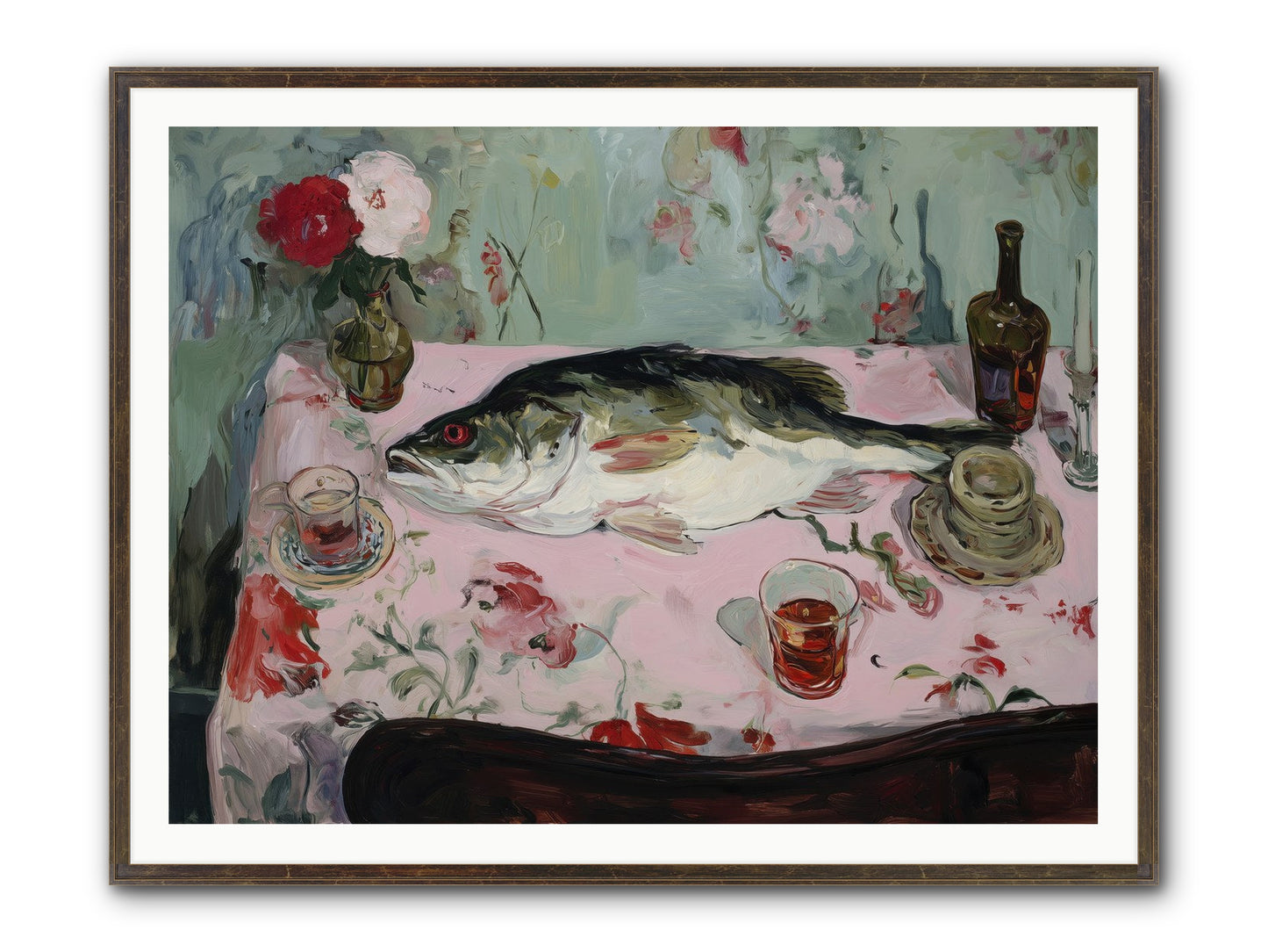 Fresh From Brittany Coast Framed Print - Slimwoods Black/Gold 48x36