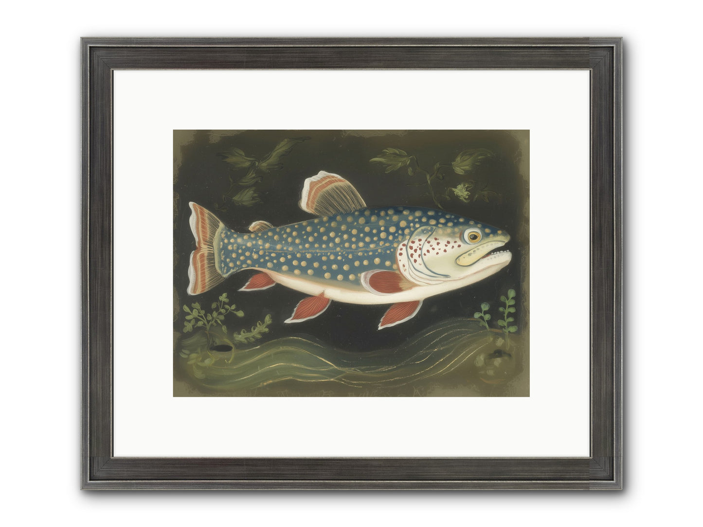 Freshwater Fairy Framed Print - Slimwoods Black/Silver 12x9