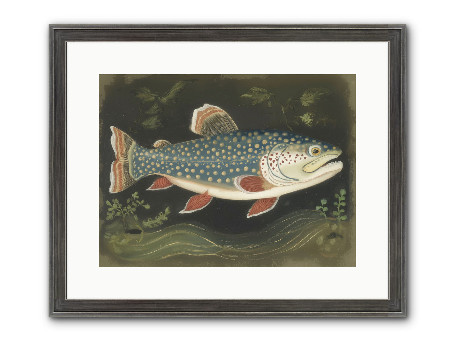 Freshwater Fairy Framed Print - Slimwoods Black/Silver 16x12