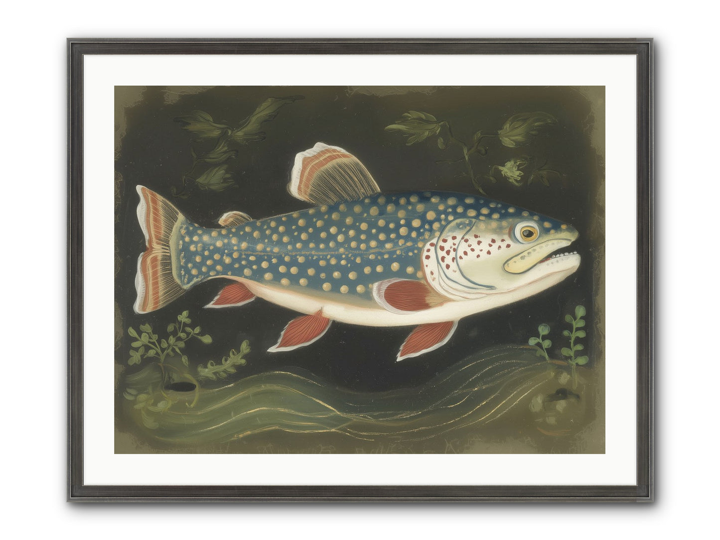 Freshwater Fairy Framed Print - Slimwoods Black/Silver 32x24