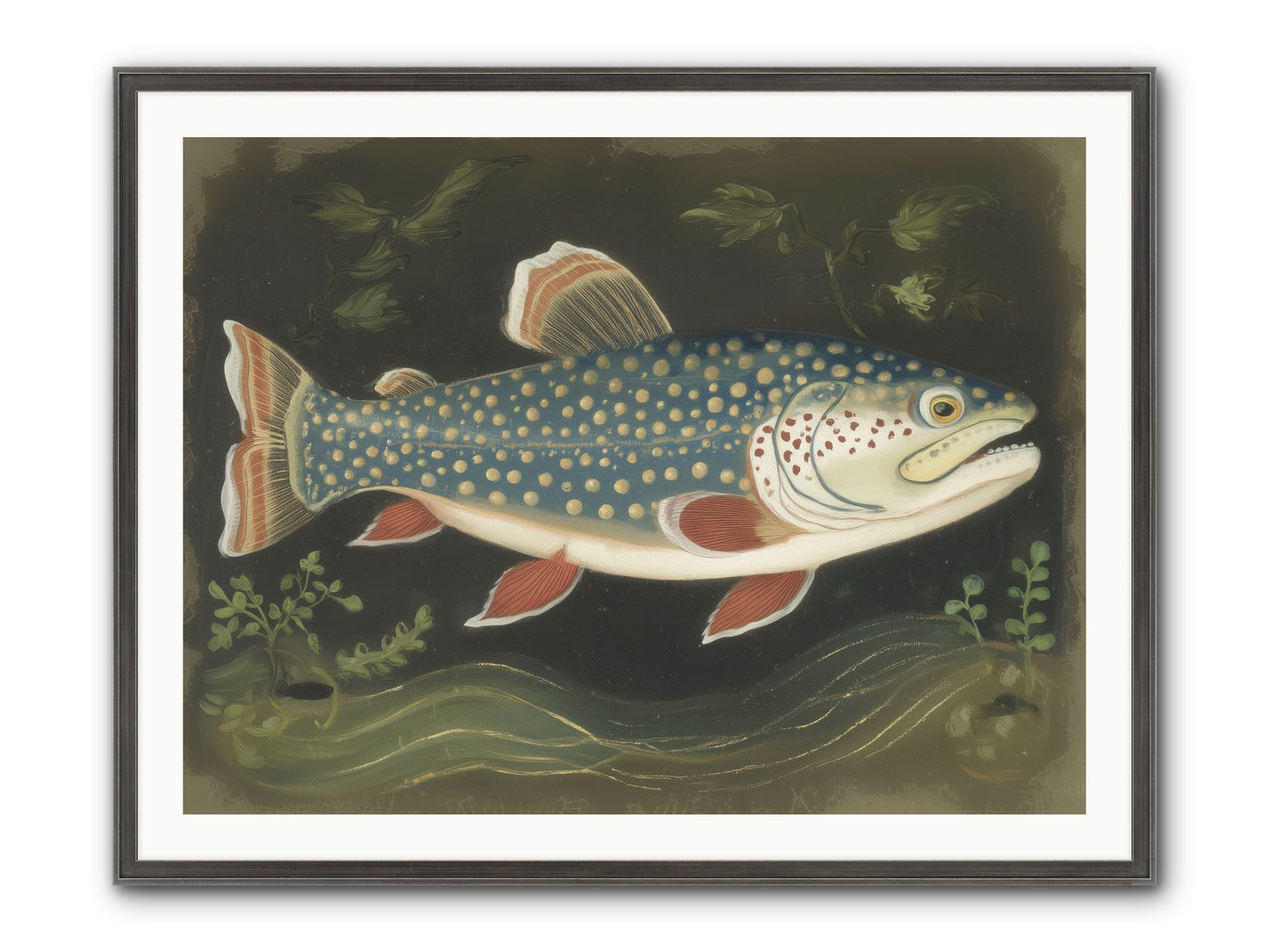 Freshwater Fairy Framed Print - Slimwoods Black/Silver 40x30
