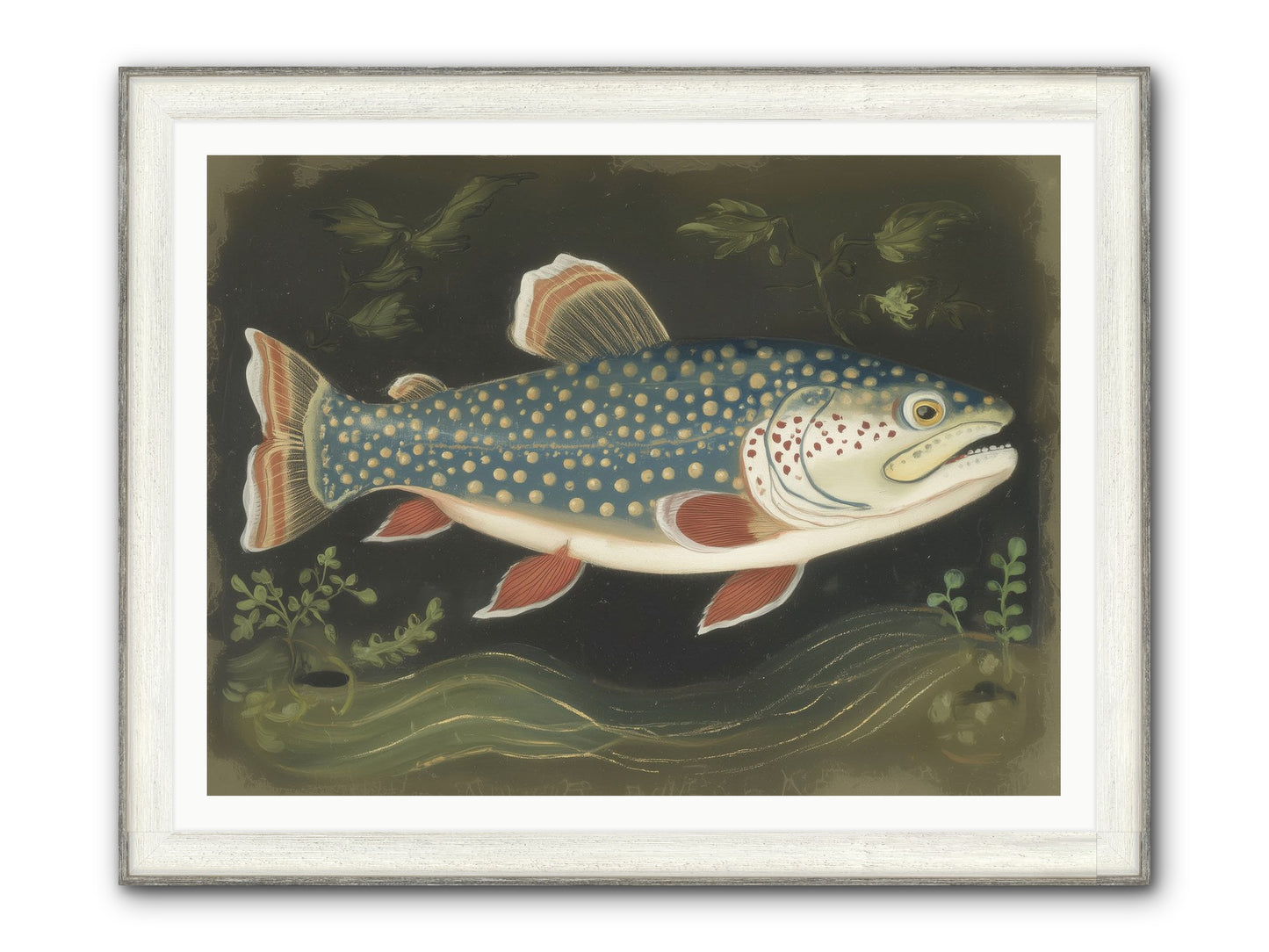 Freshwater Fairy Framed Print - Driftwood White 48x36