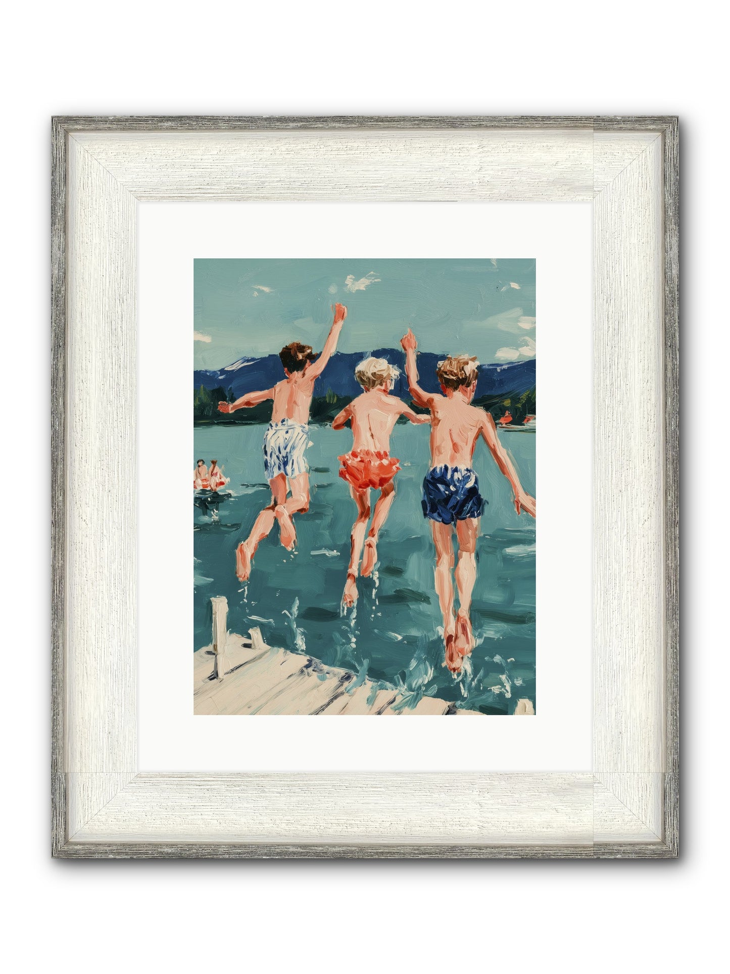 Friendship Cove Framed Print - Driftwood White 12x16