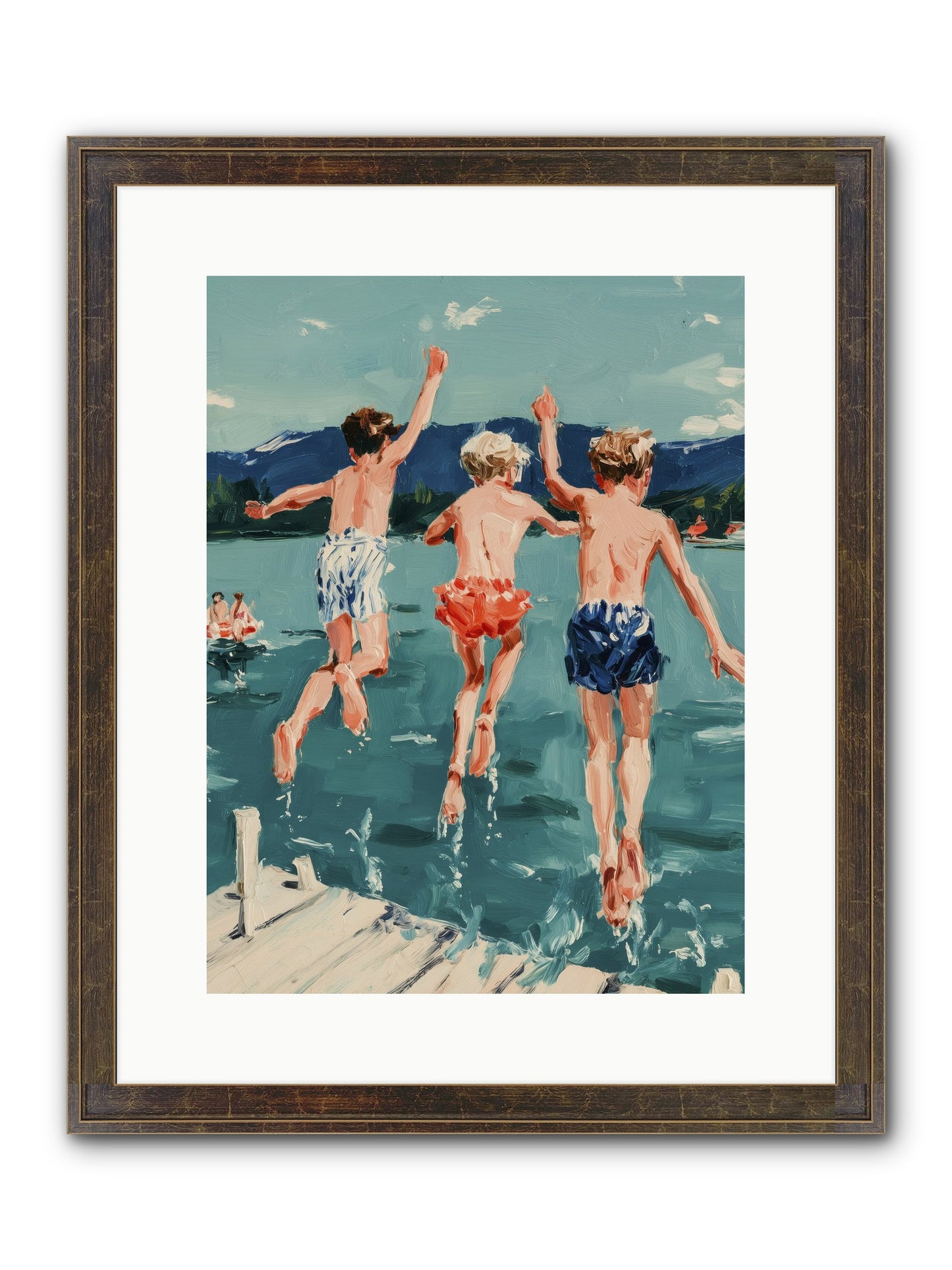 Friendship Cove Framed Print - Slimwoods Black/Gold 12x16