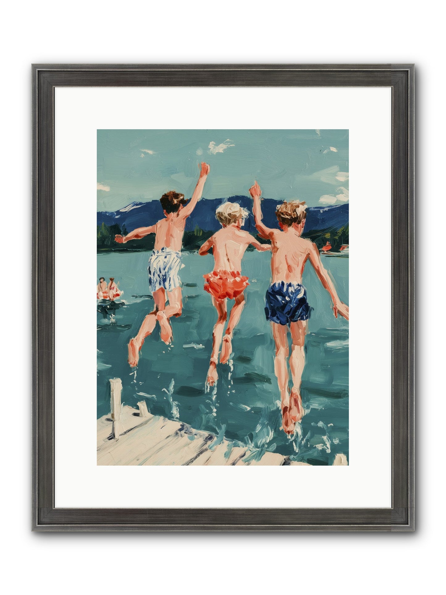 Friendship Cove Framed Print - Slimwoods Black/Silver 12x16