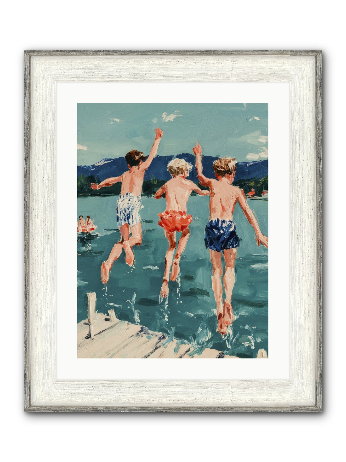 Friendship Cove Framed Print - Driftwood White 18x24