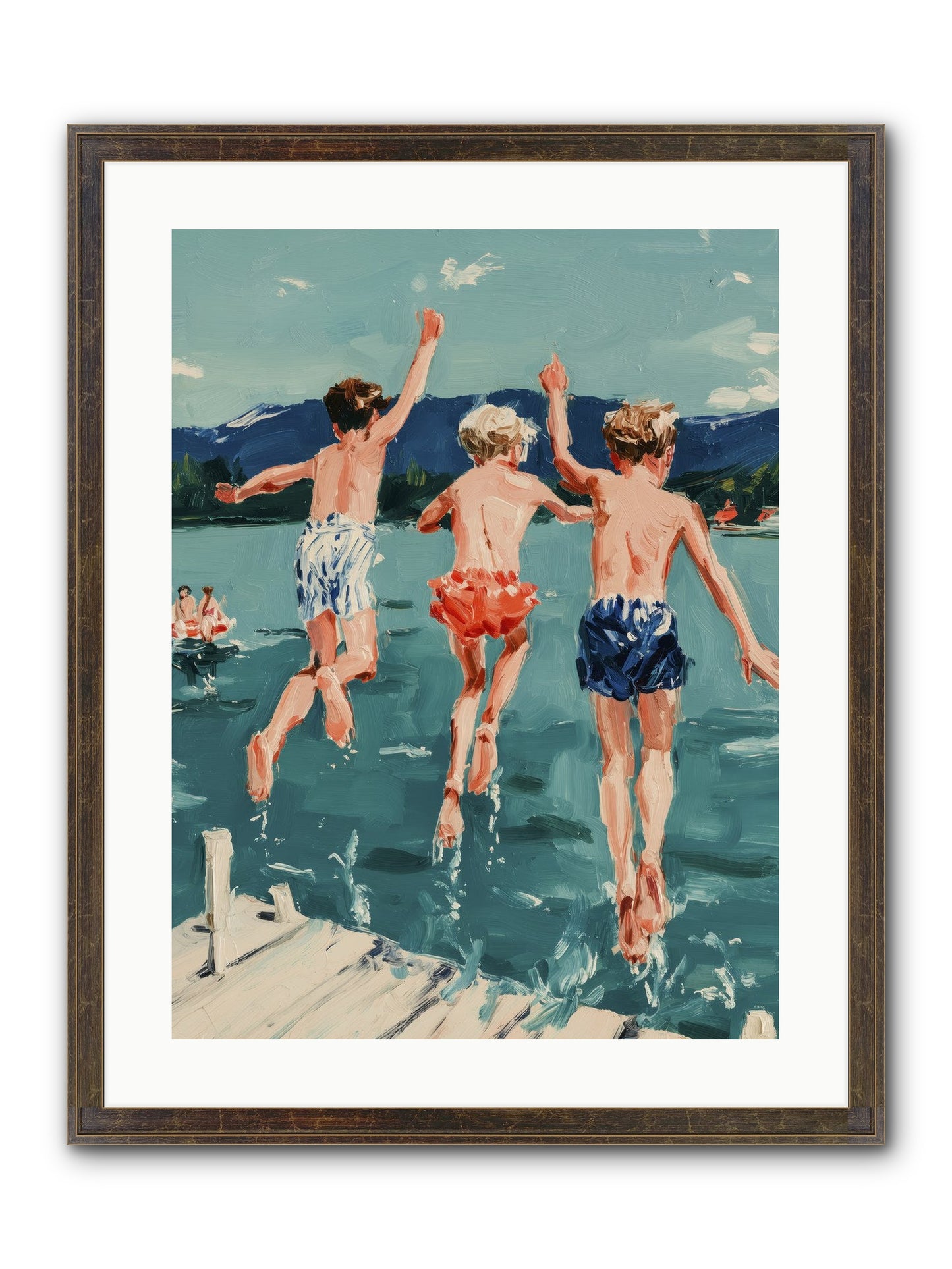 Friendship Cove Framed Print - Slimwoods Black/Gold 18x24
