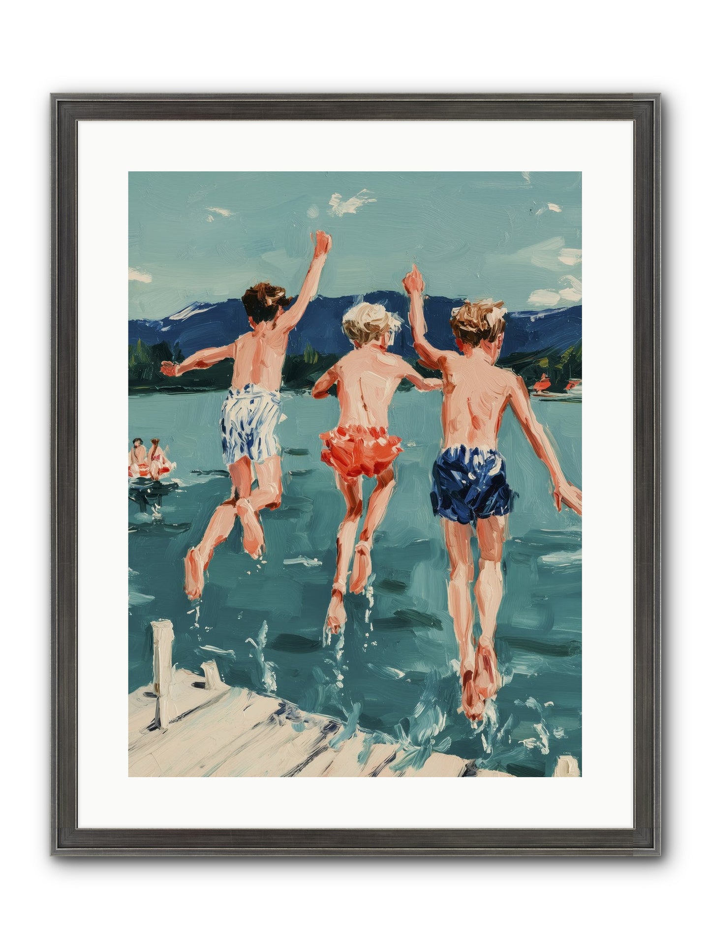 Friendship Cove Framed Print - Slimwoods Black/Silver 18x24