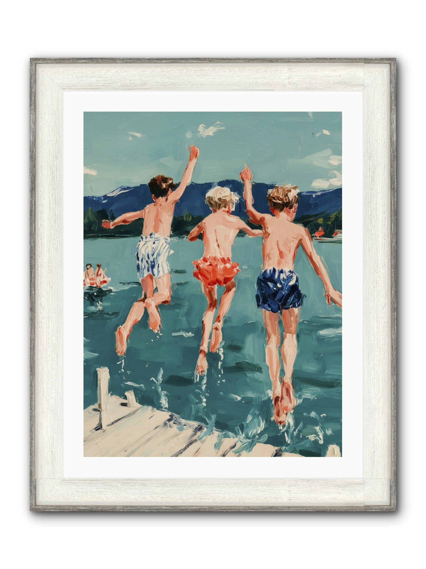 Friendship Cove Framed Print - Driftwood White 24x32