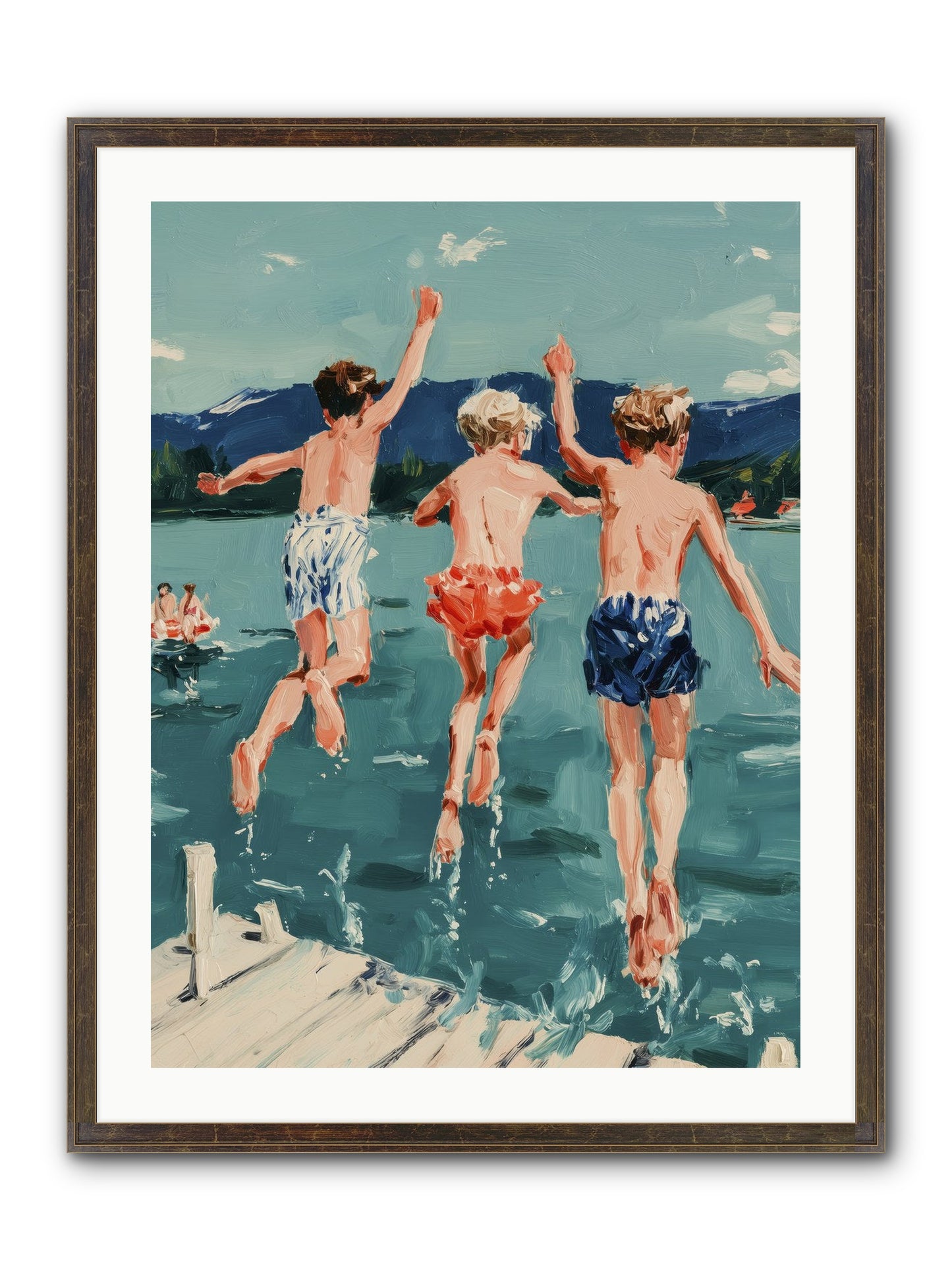 Friendship Cove Framed Print - Slimwoods Black/Gold 24x32