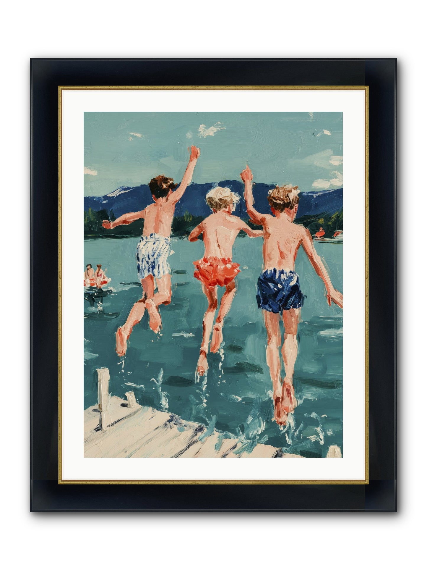 Friendship Cove Framed Print - Wide Black w/Gold 24x32