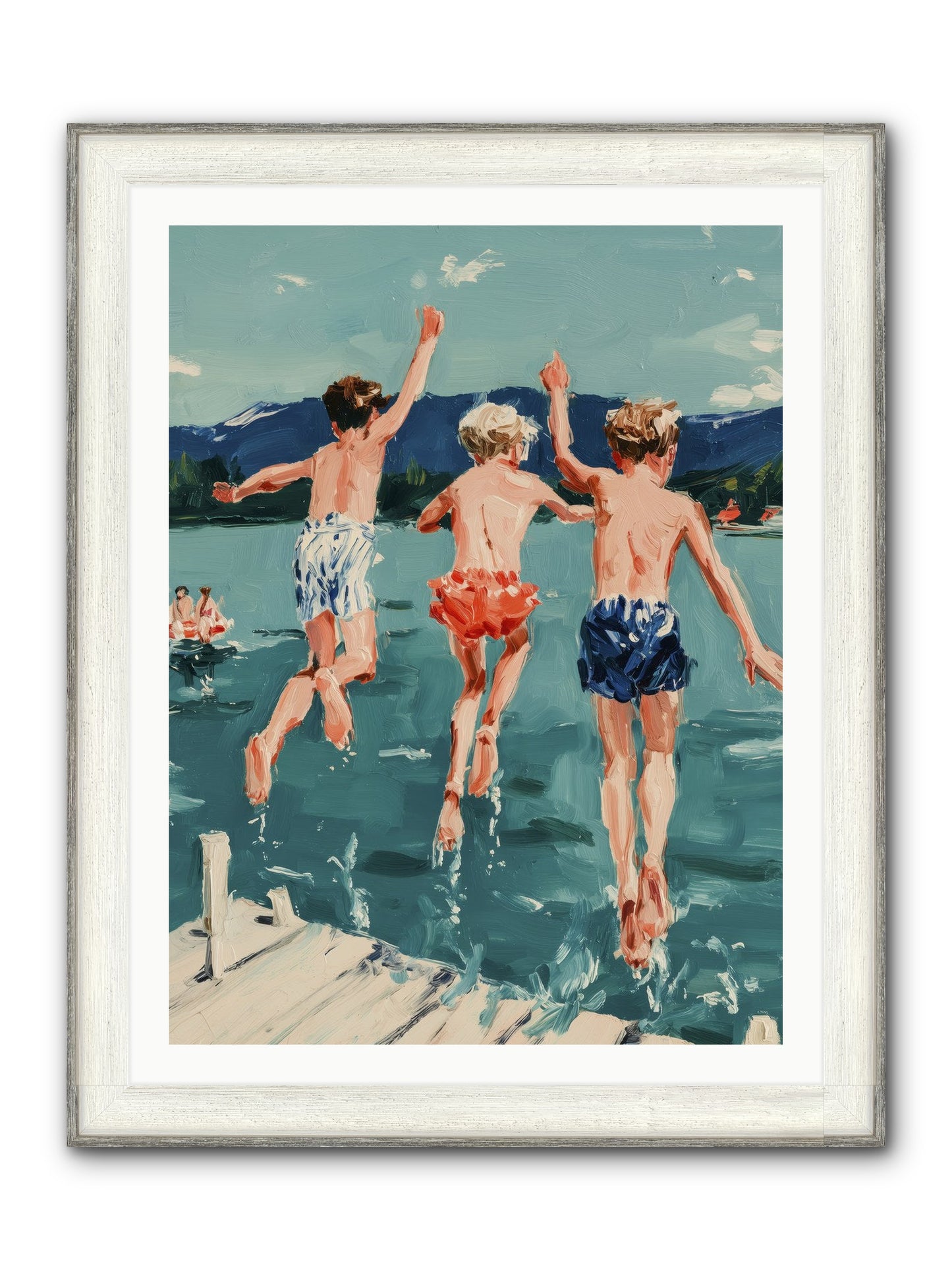 Friendship Cove Framed Print - Driftwood White 30x40