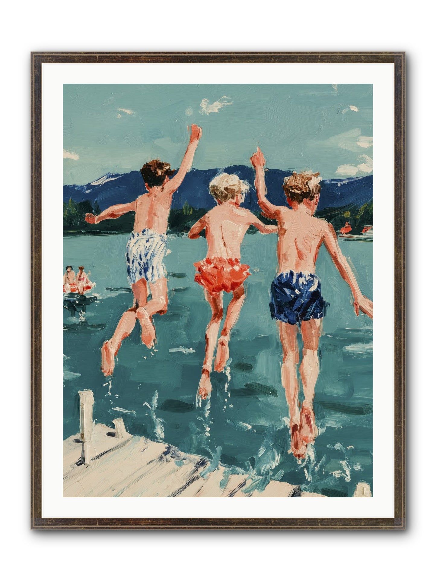 Friendship Cove Framed Print - Slimwoods Black/Gold 30x40