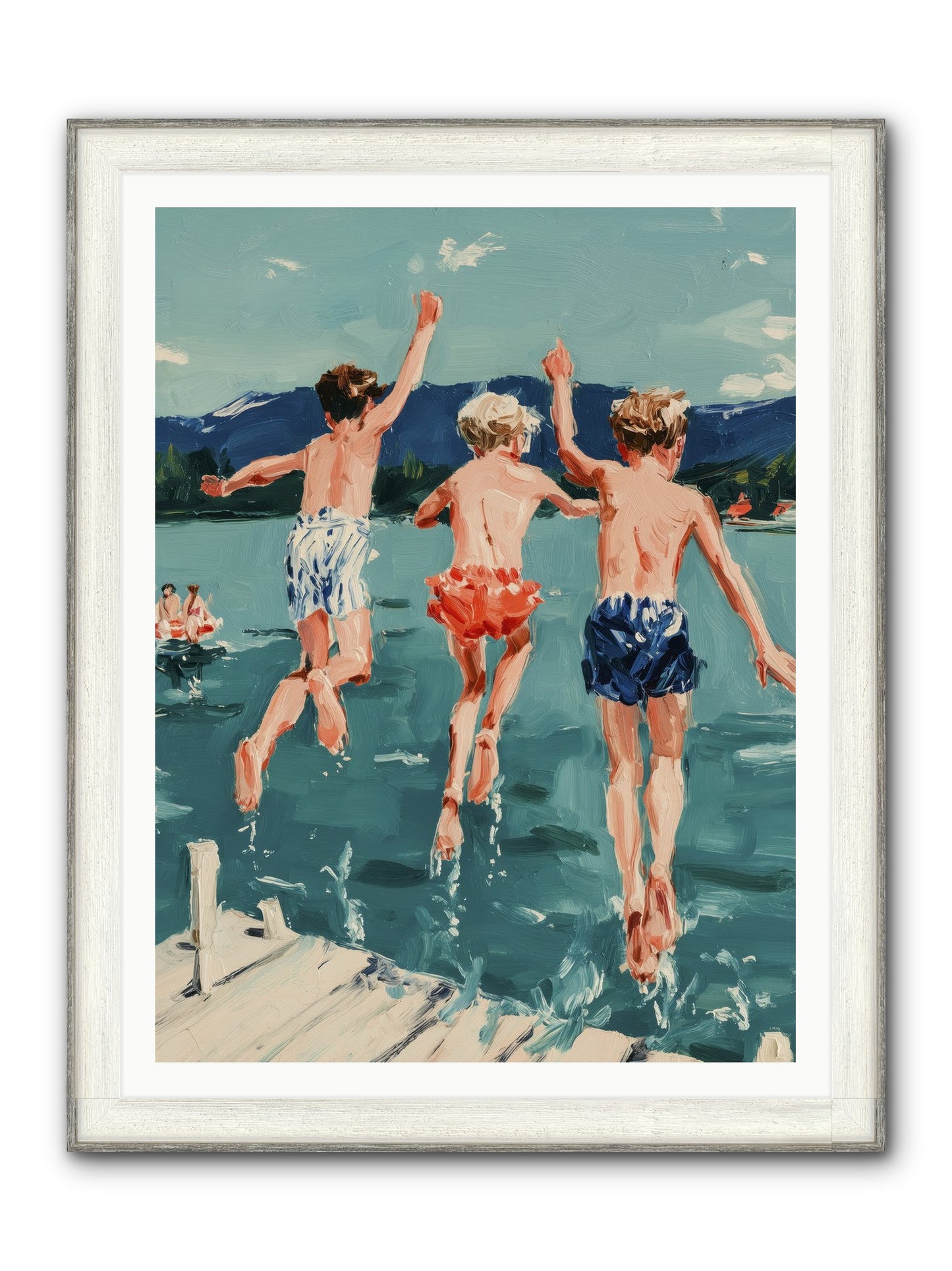 Friendship Cove Framed Print - Driftwood White 36x48