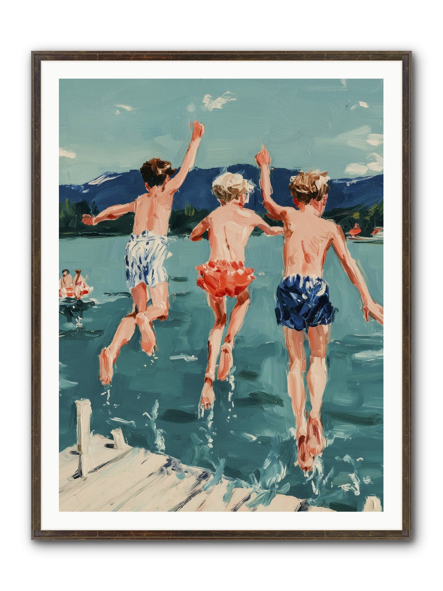 Friendship Cove Framed Print - Slimwoods Black/Gold 36x48