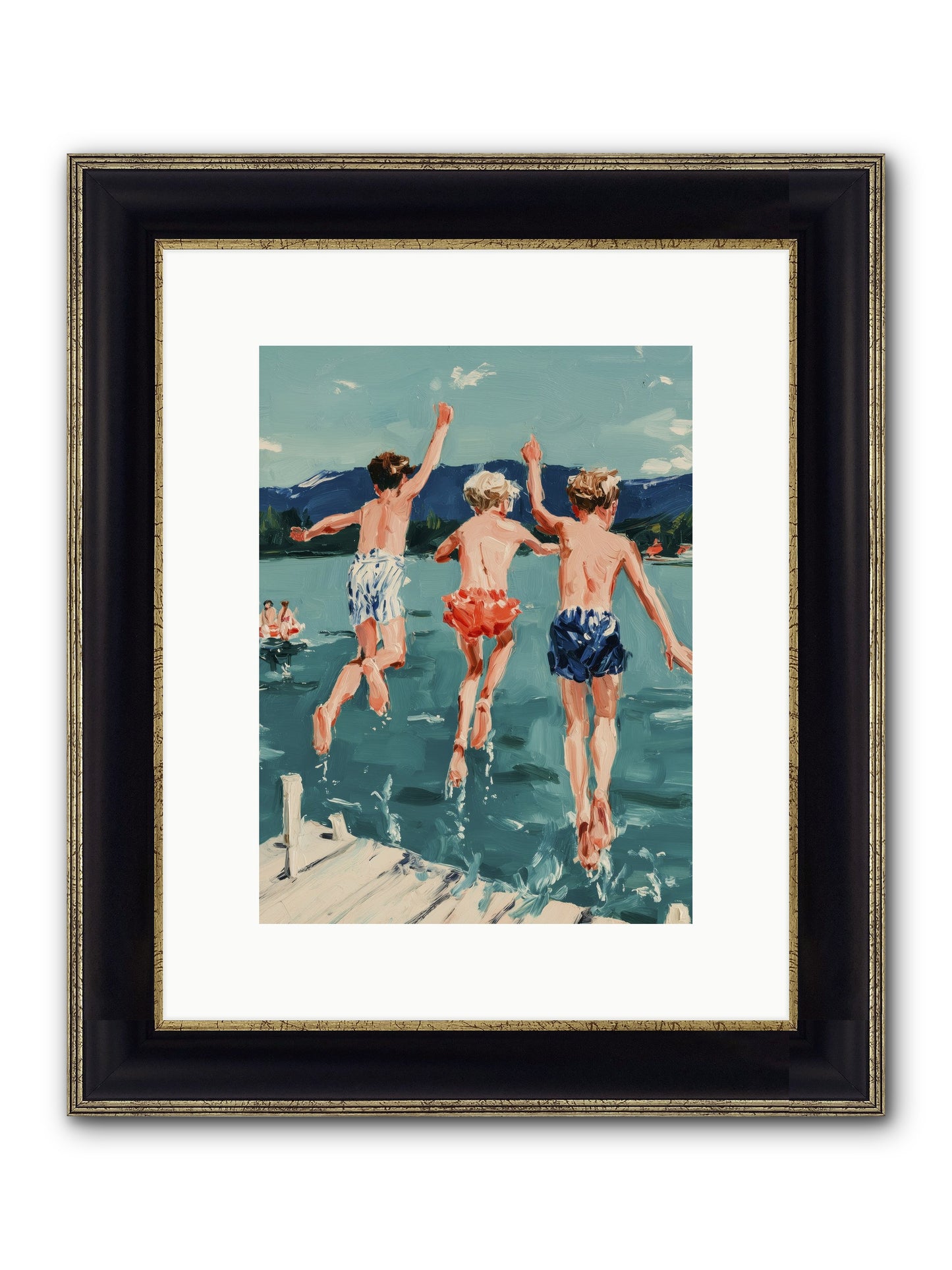 Friendship Cove Framed Print - Black & Gold 9x12