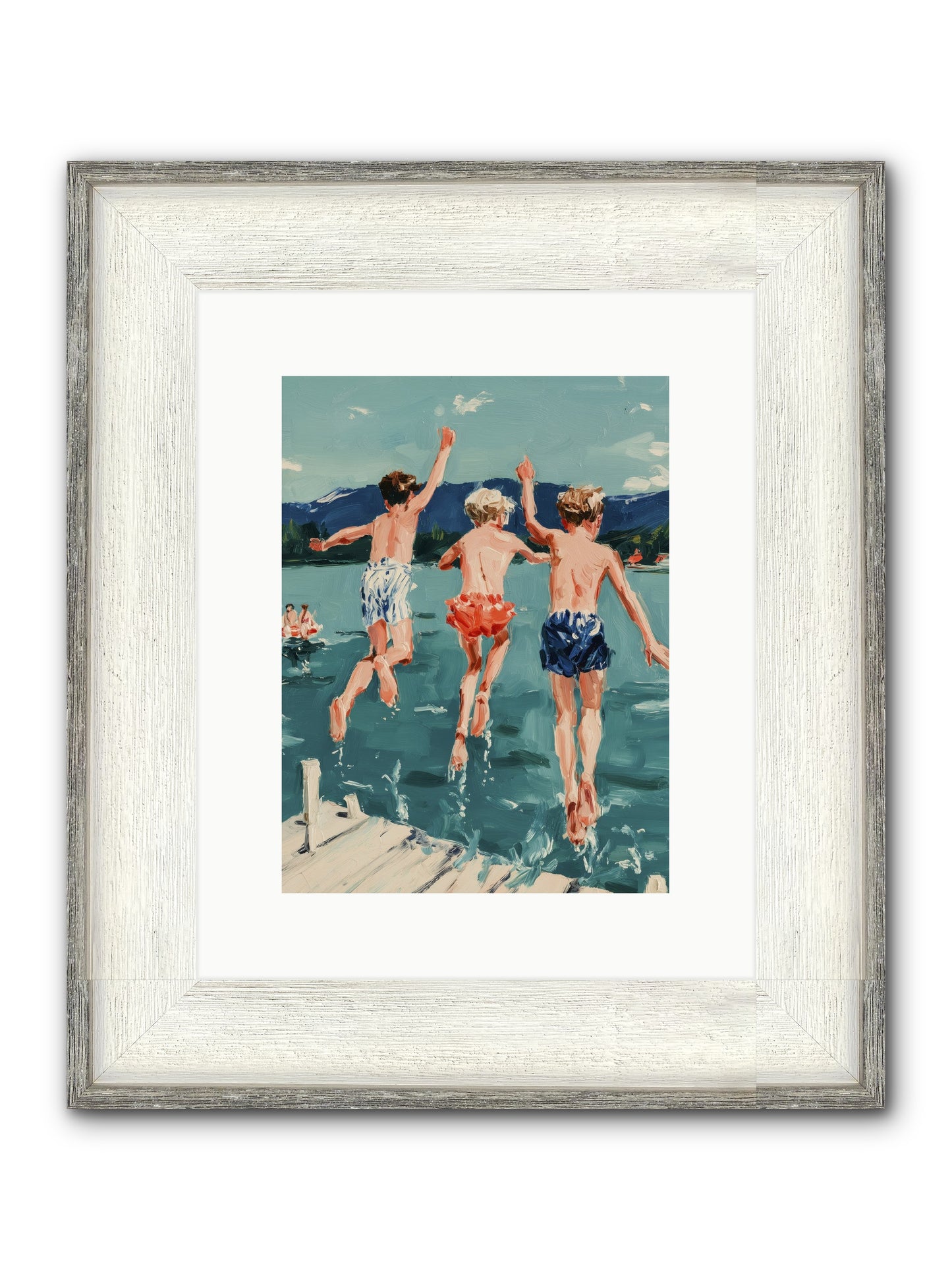 Friendship Cove Framed Print - Driftwood White 9x12