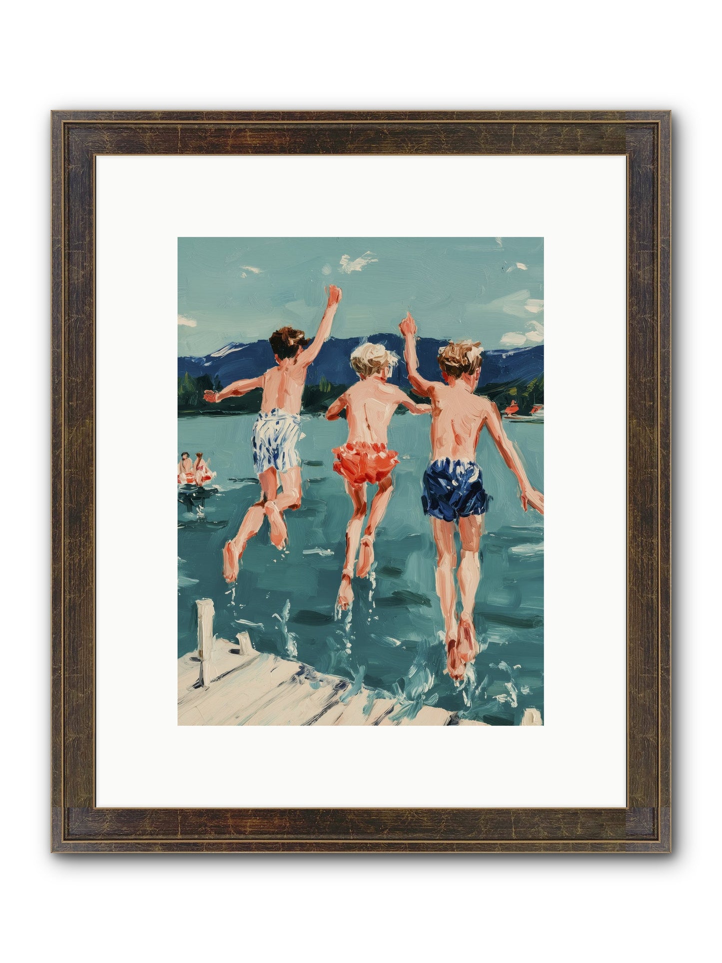 Friendship Cove Framed Print - Slimwoods Black/Gold 9x12