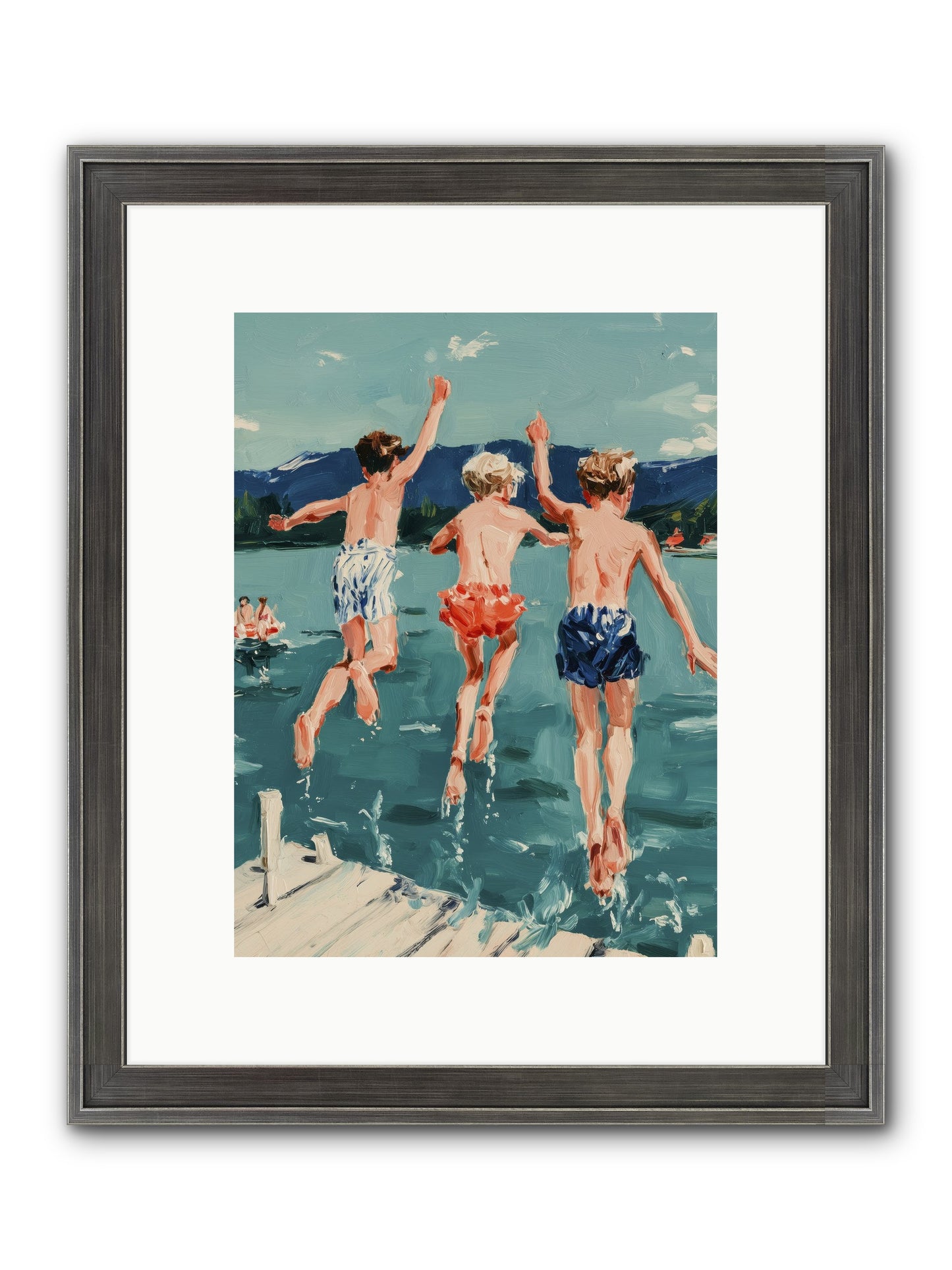 Friendship Cove Framed Print - Slimwoods Black/Silver 9x12
