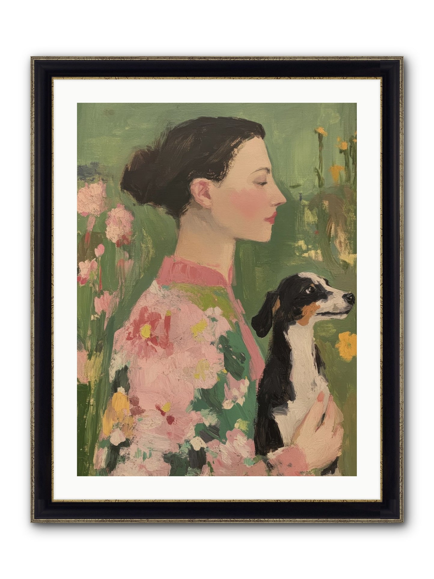Friendship Divine Framed Print - Black & Gold 24x32