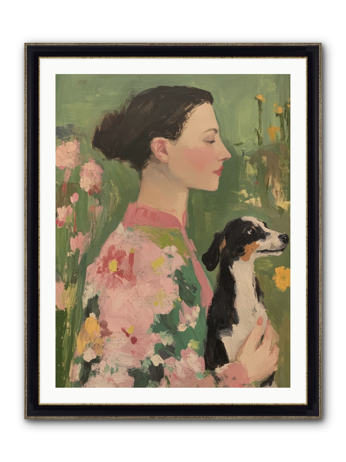 Friendship Divine Framed Print - Black & Gold 30x40
