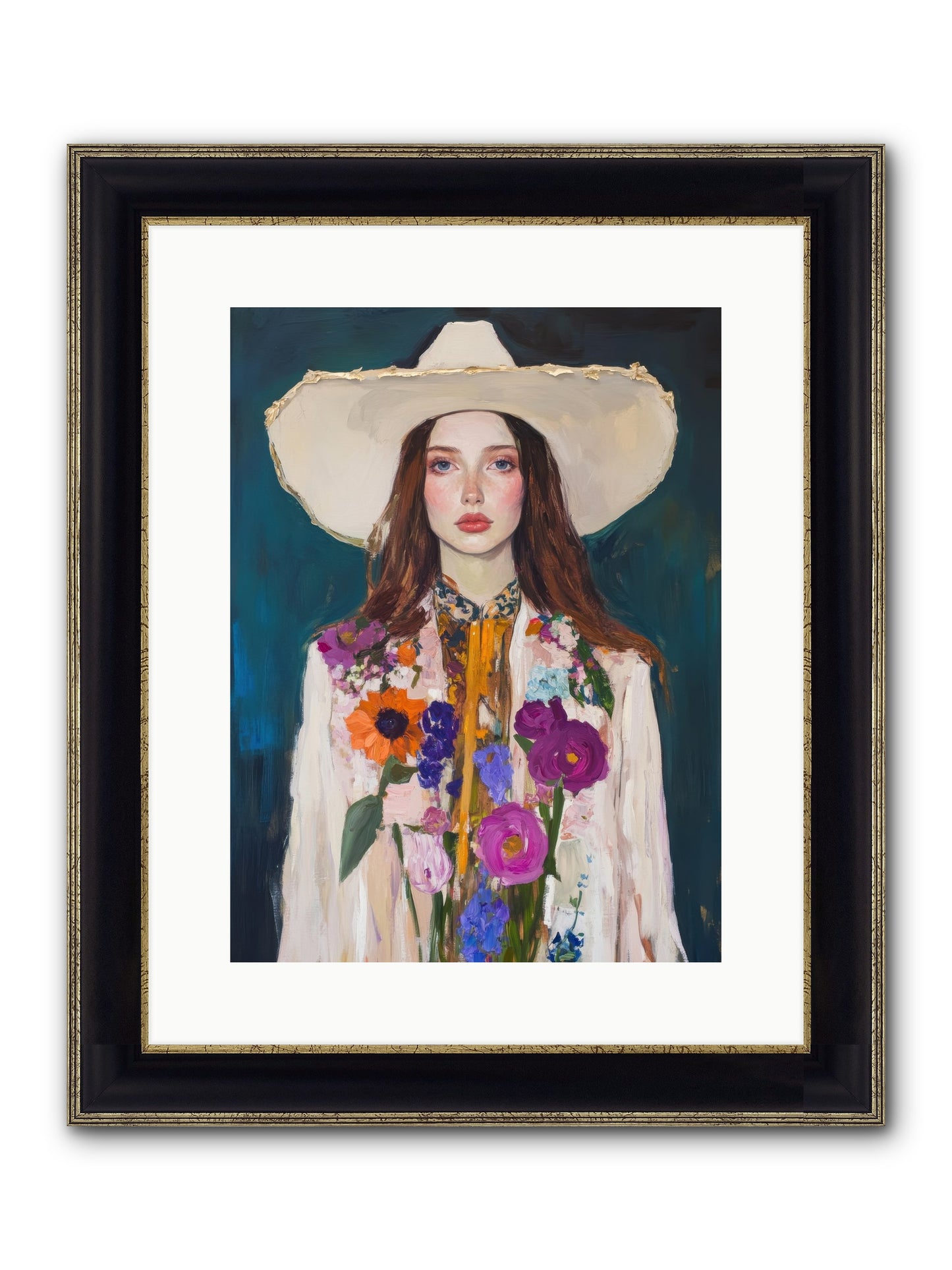 Frontier Alchemy Framed Print - Black & Gold 12x16