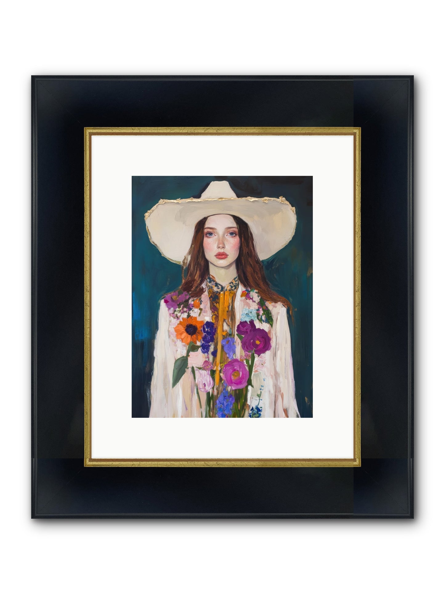Frontier Alchemy Framed Print - Wide Black w/Gold 9x12