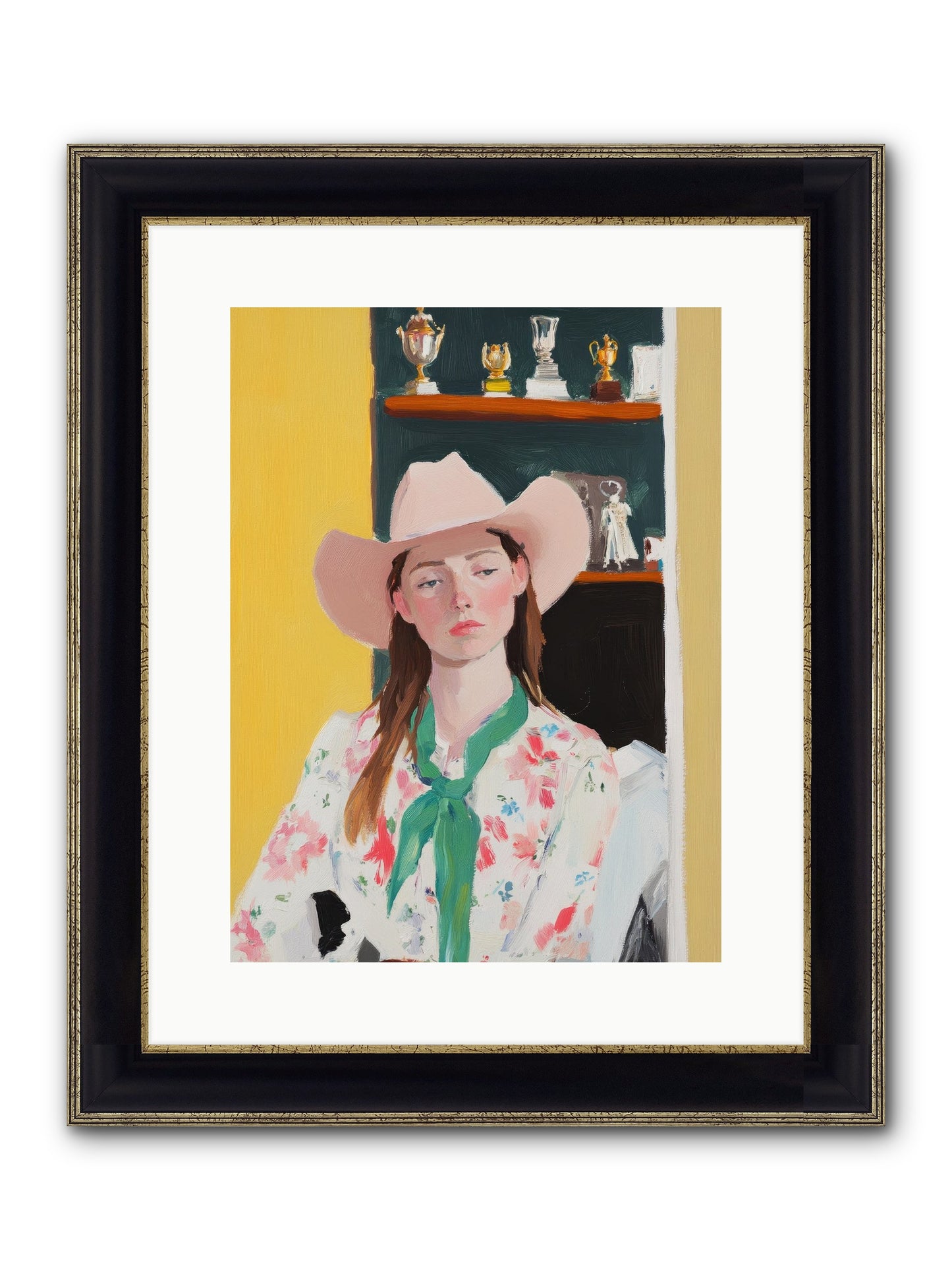 Frontier Dreamer Framed Print - Black & Gold 12x16