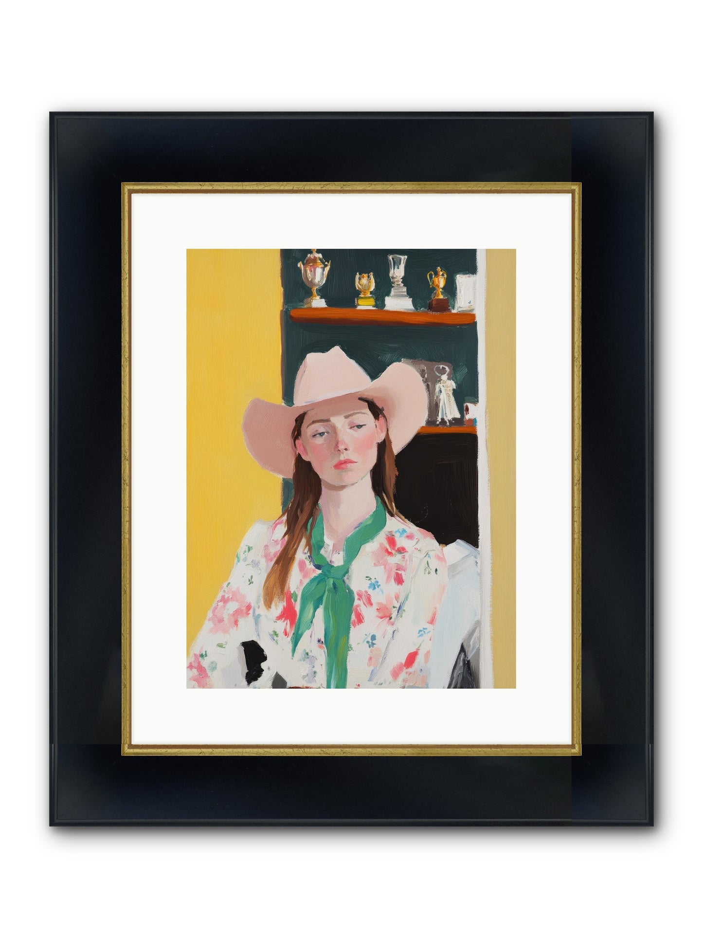 Frontier Dreamer Framed Print - Wide Black w/Gold 12x16