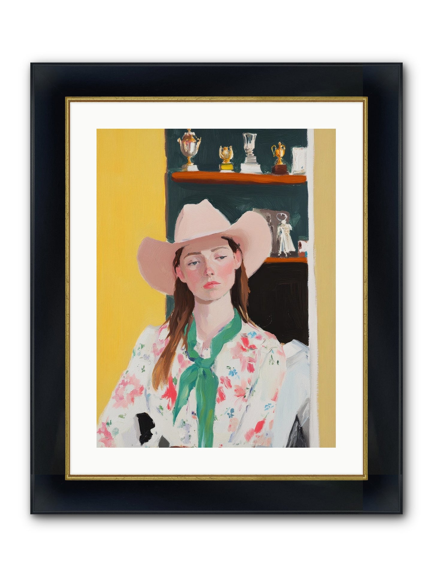 Frontier Dreamer Framed Print - Wide Black w/Gold 18x24