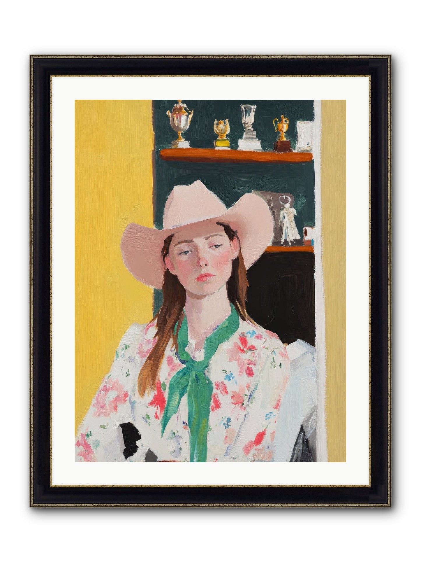 Frontier Dreamer Framed Print - Black & Gold 24x32