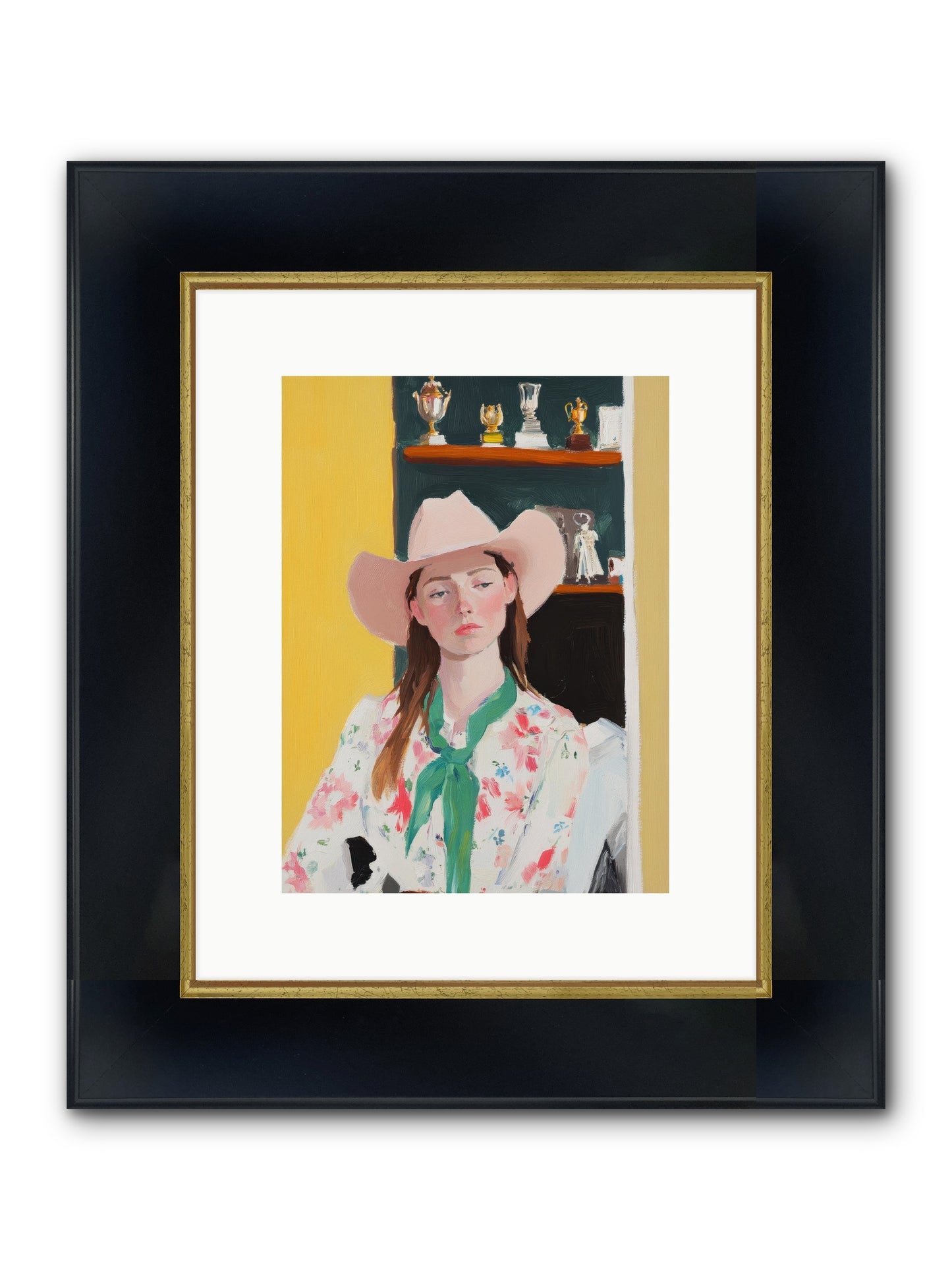 Frontier Dreamer Framed Print - Wide Black w/Gold 9x12