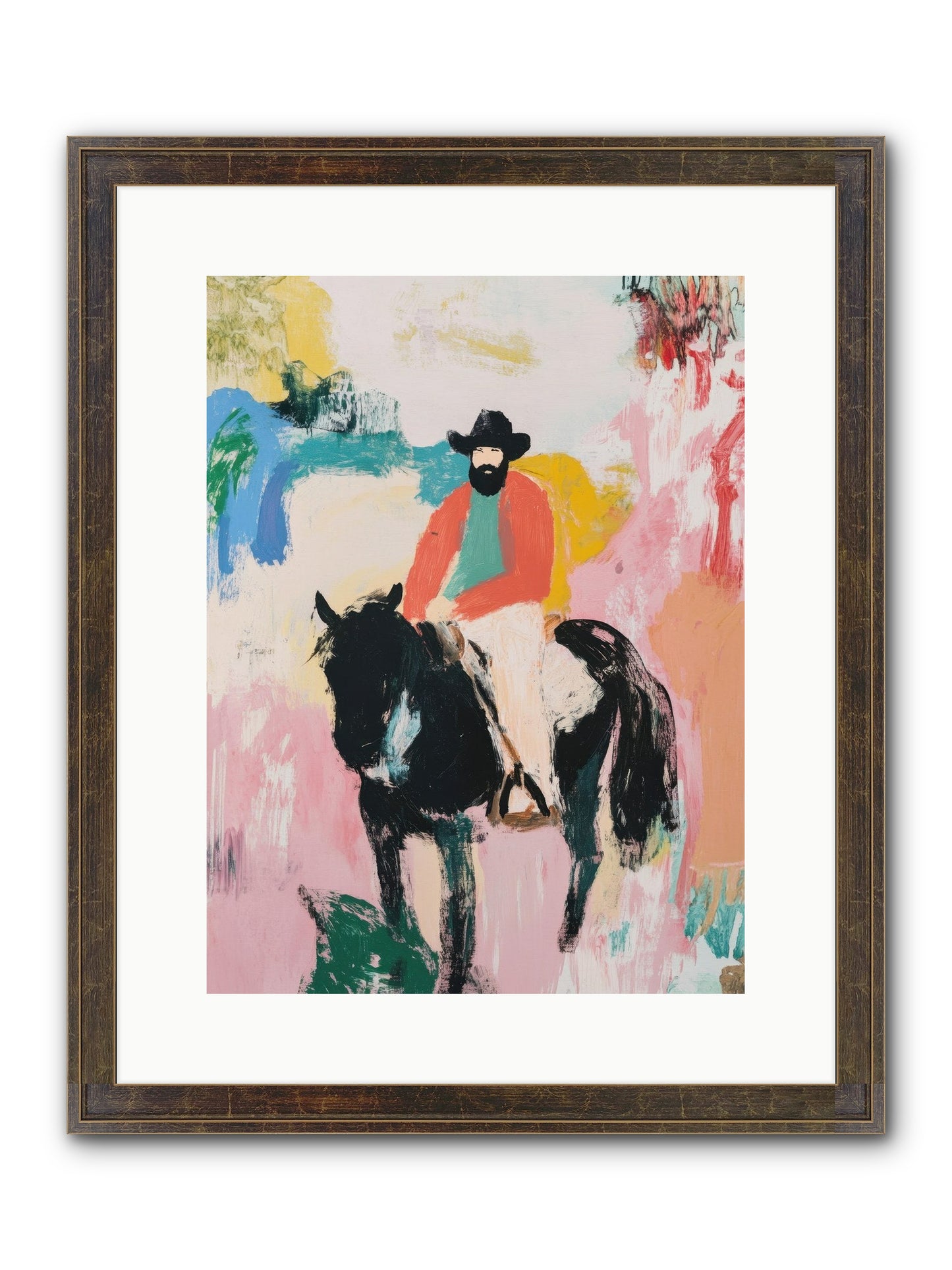 Frontier Fury Framed Print - Slimwoods Black/Gold 12x16