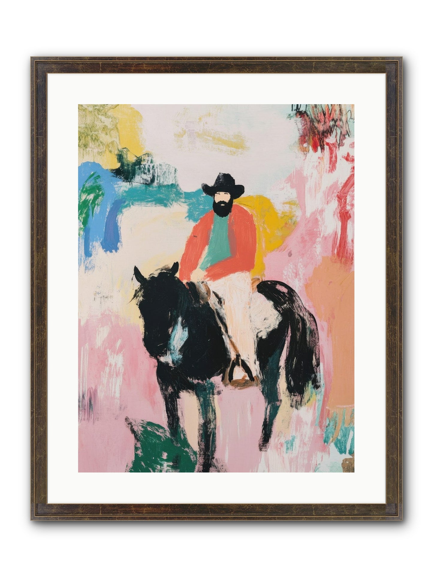 Frontier Fury Framed Print - Slimwoods Black/Gold 18x24