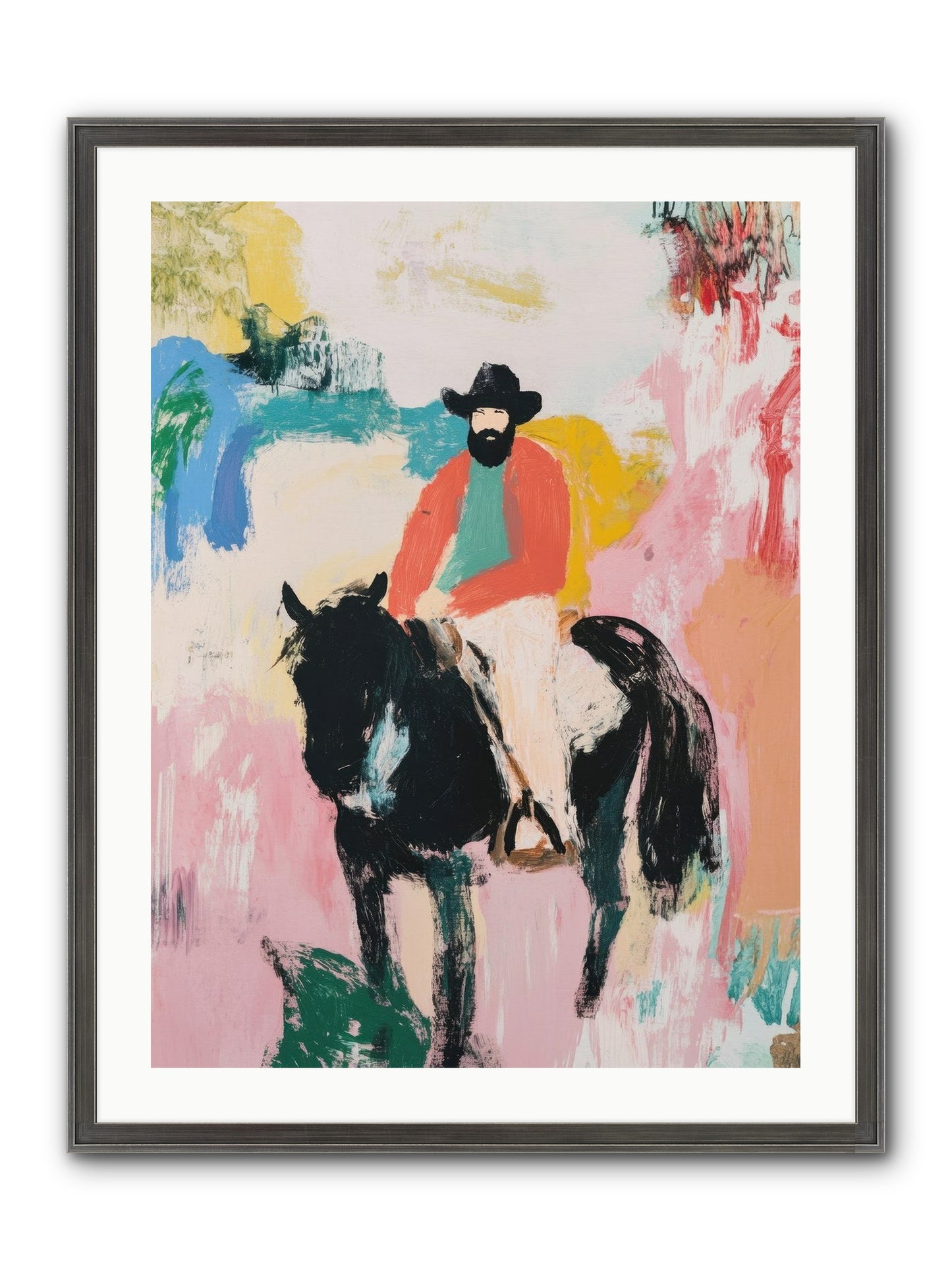 Frontier Fury Framed Print - Slimwoods Black/Silver 24x32