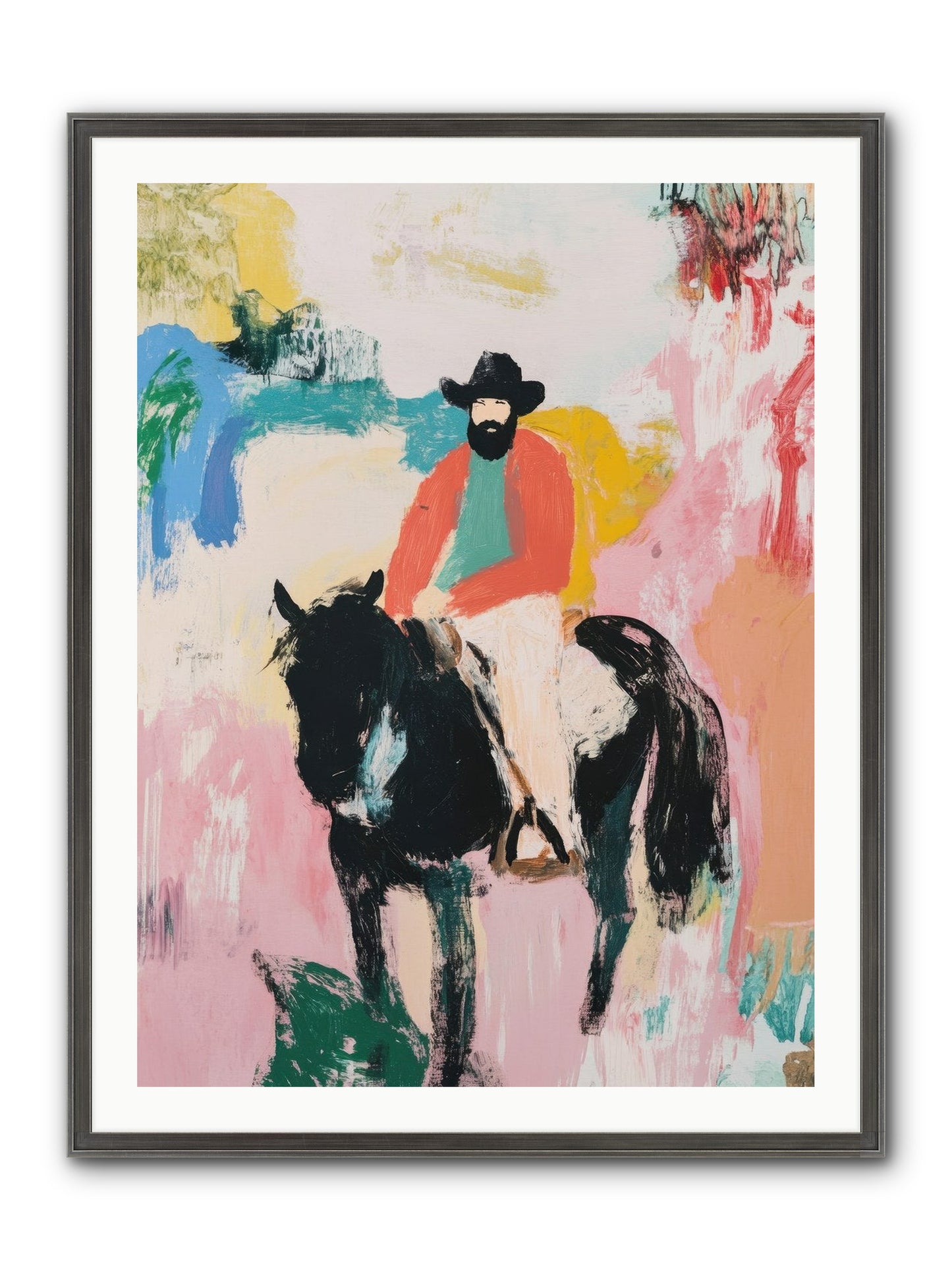Frontier Fury Framed Print - Slimwoods Black/Silver 30x40