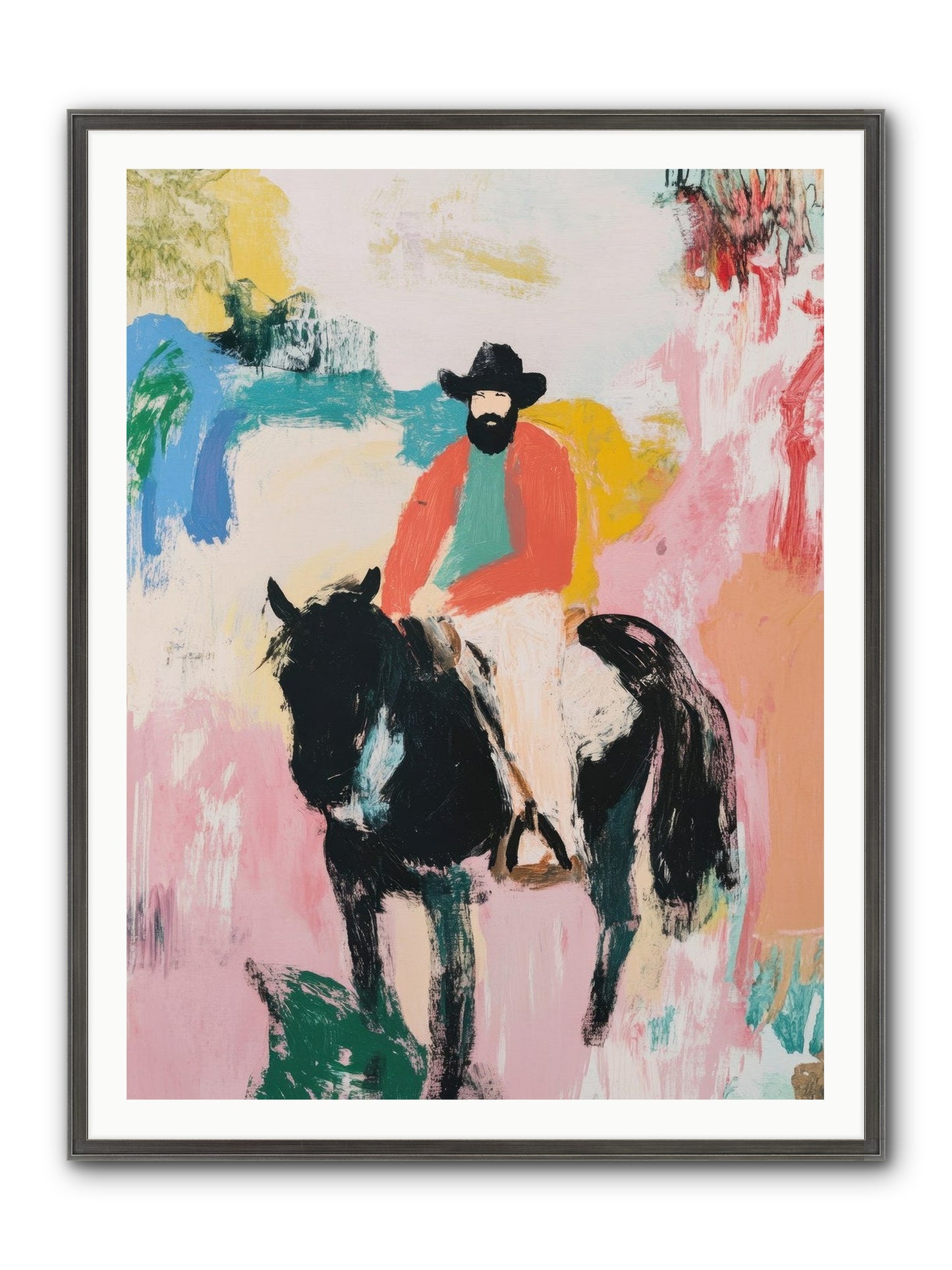 Frontier Fury Framed Print - Slimwoods Black/Silver 36x48