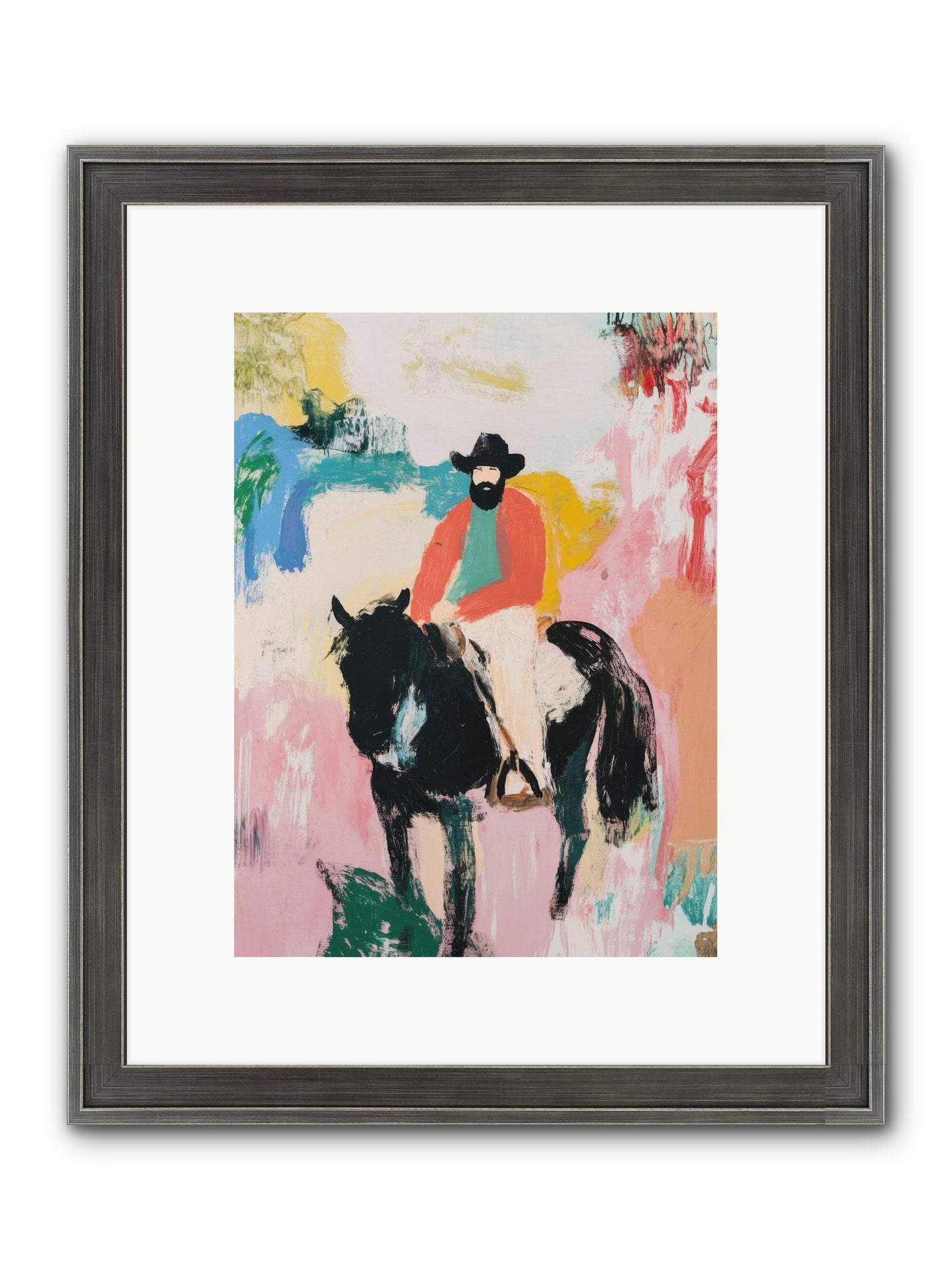 Frontier Fury Framed Print - Slimwoods Black/Silver 9x12