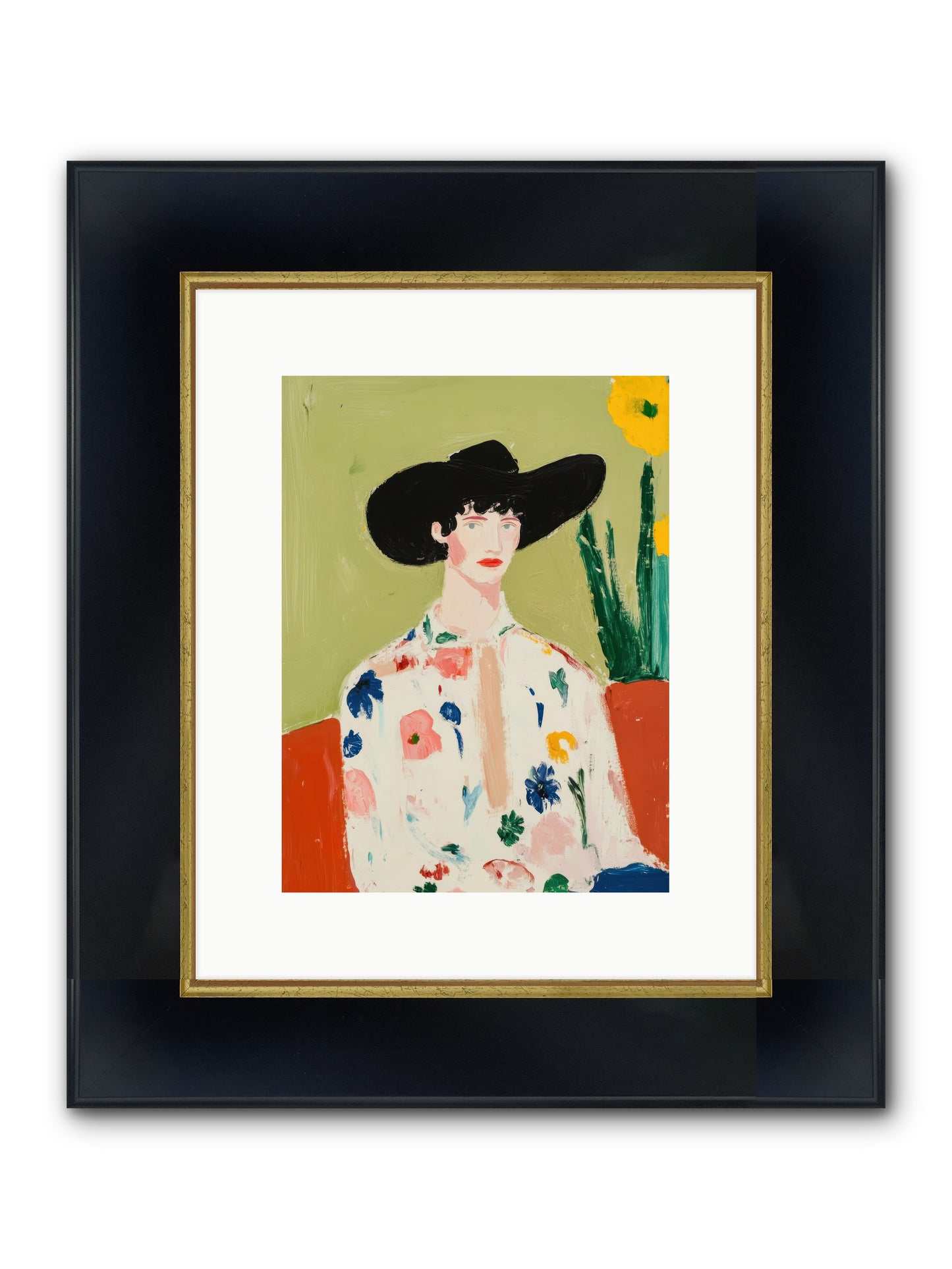 Frontier Philosopher Framed Print - Wide Black w/Gold 9x12