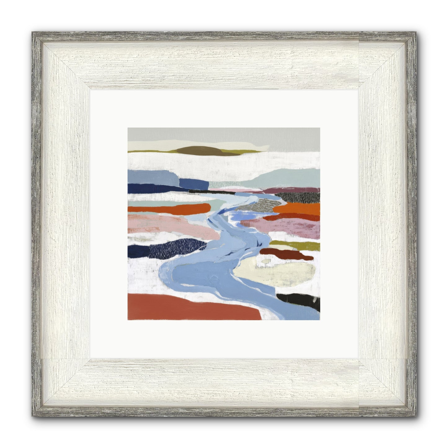 Frost Wing Framed Print - Driftwood White 10x10